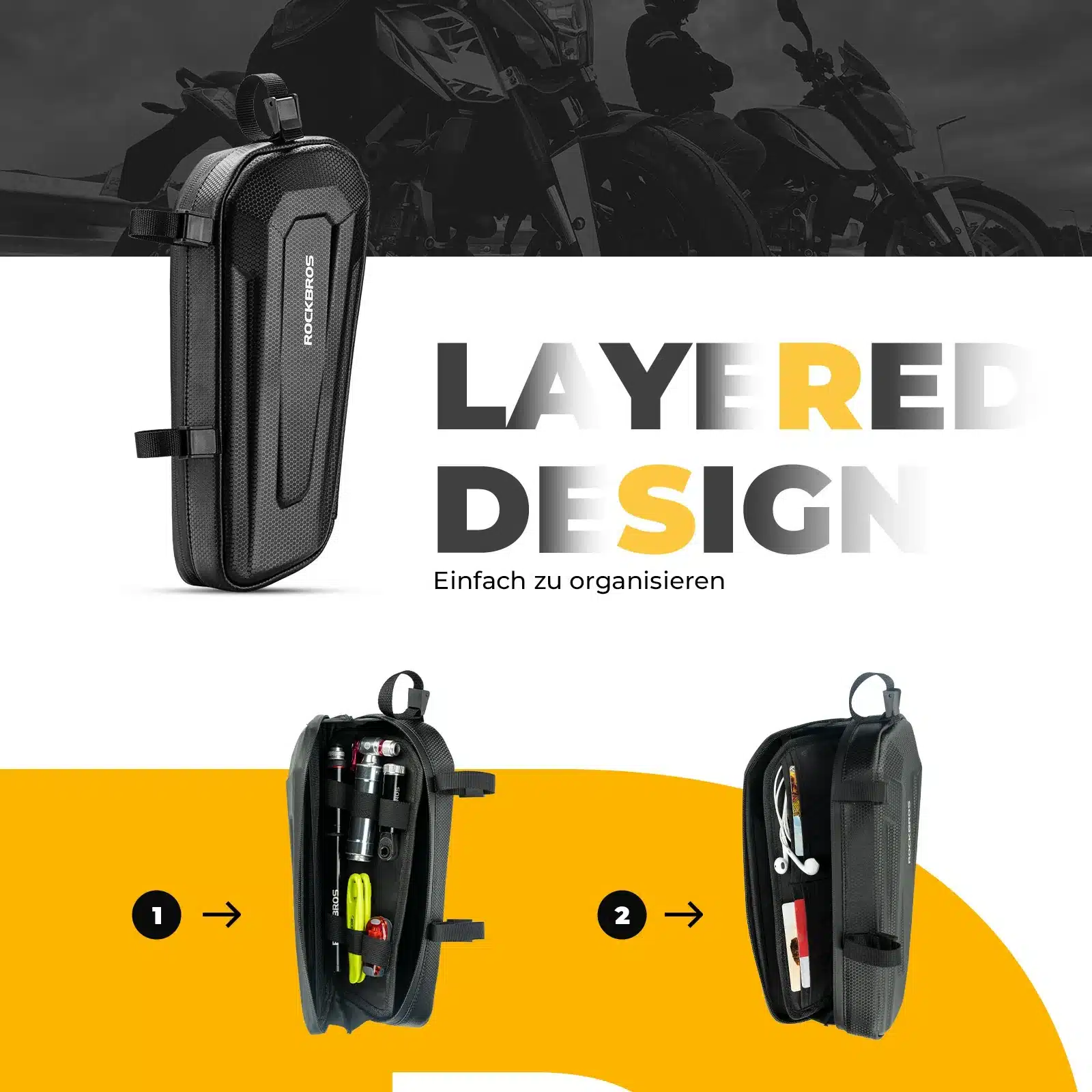 Motorradtasche Motorrad Rahmen Dreieckstasche 1 5L 9376cd676a57