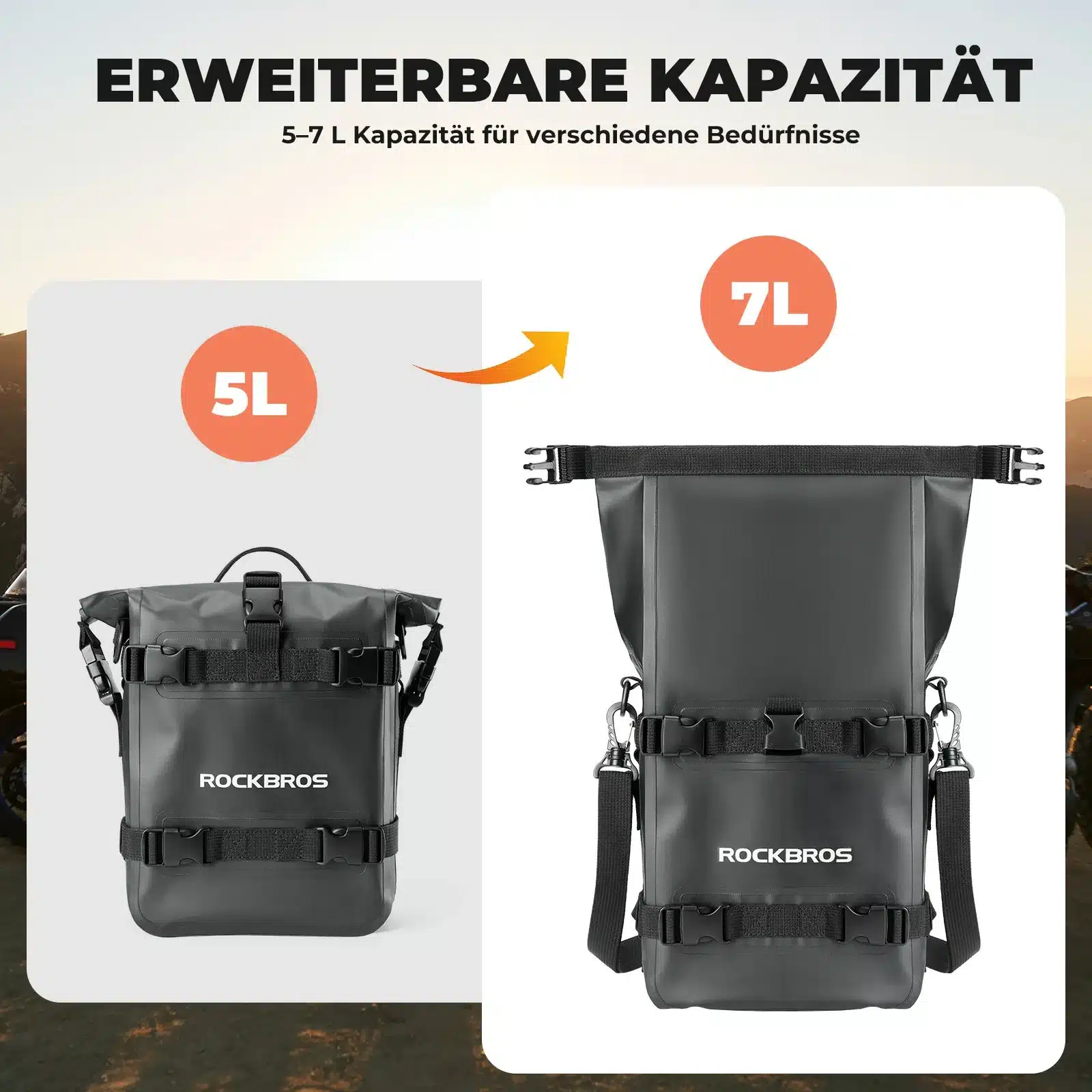 Motorradtaschen 100  Wasserdicht 5L  Seitentasche  5aa368b8bec2