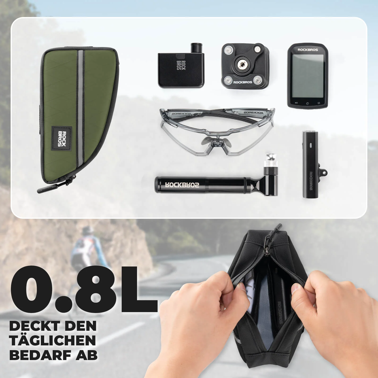 Oberrohrtasche 0 8L Leicht für Klapprad Falträder 8d2add9bba76