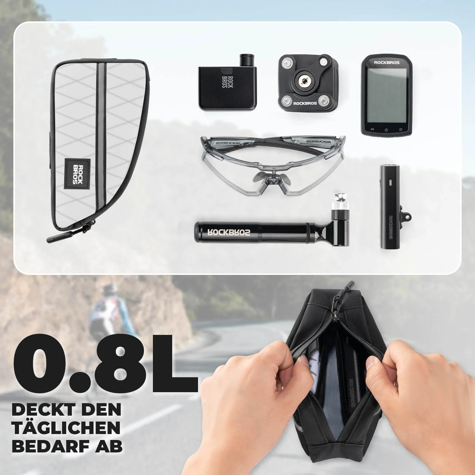 Oberrohrtasche 0 8L Leicht für Klapprad Falträder c507a92d96db