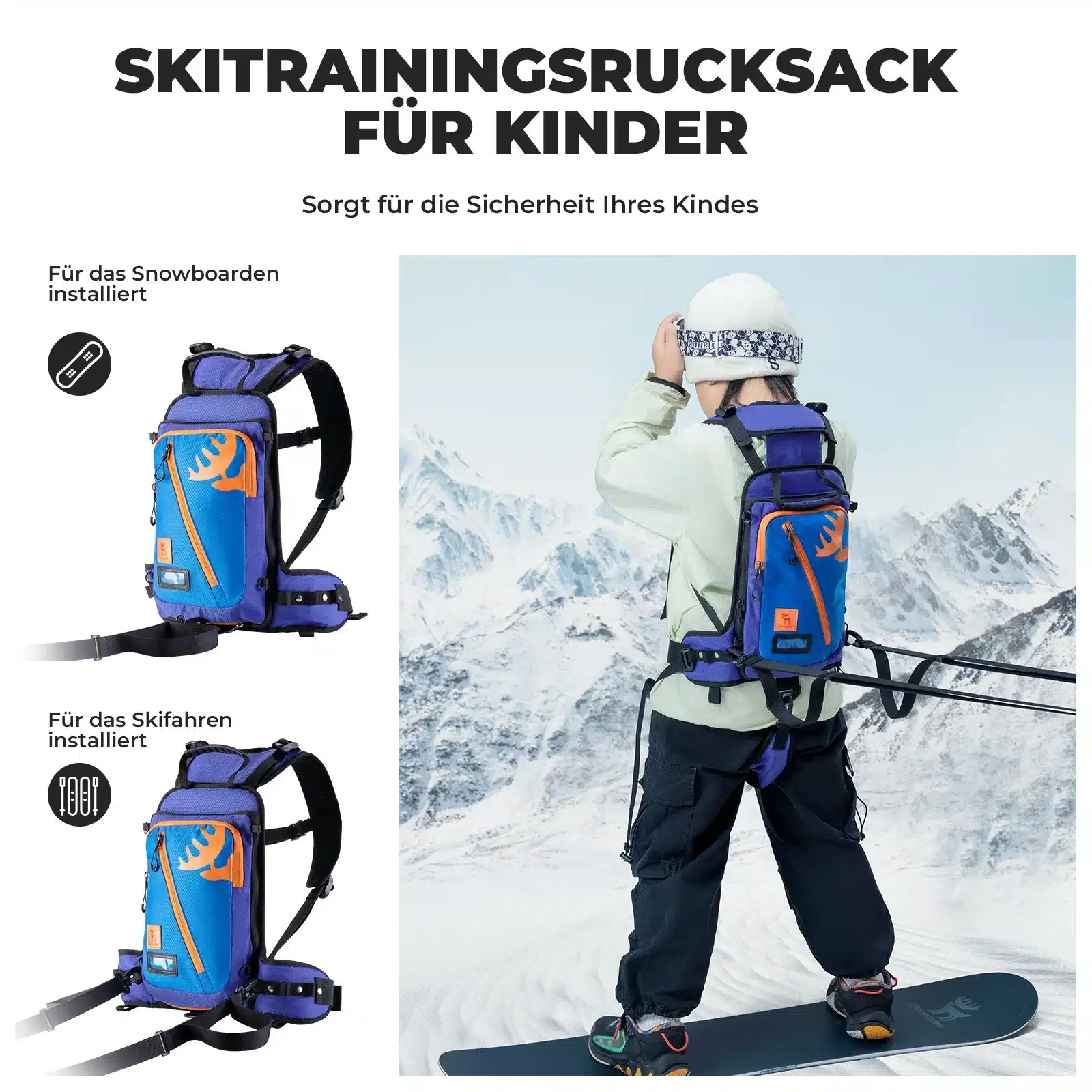 Qunature Ski Trainingsrucksack Ski Snowboardgeschi c7067aad7d63