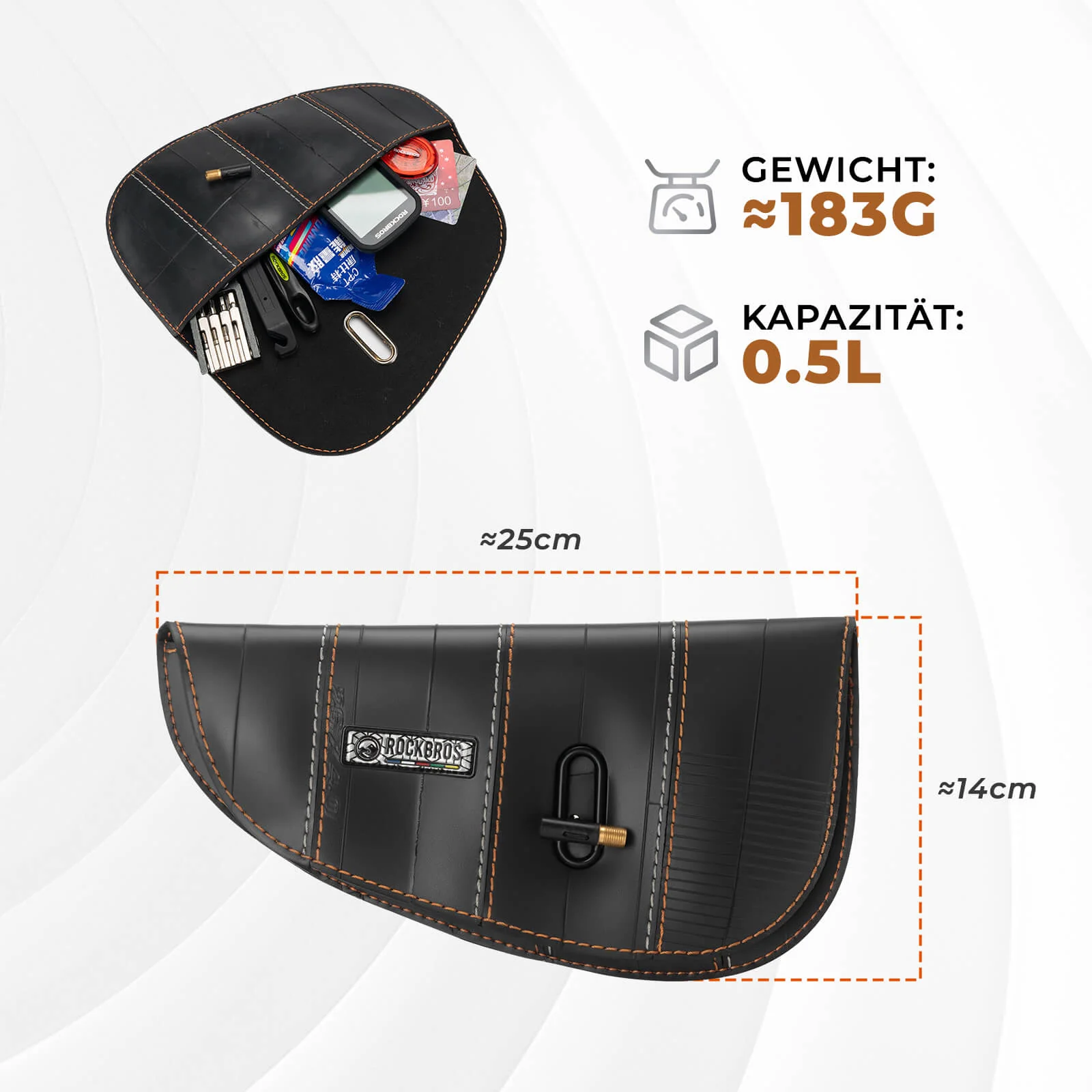 ROAD TO SKY Nachhaltige Fahrrad Oberrohrtasche aus 9fffbb9ee51f