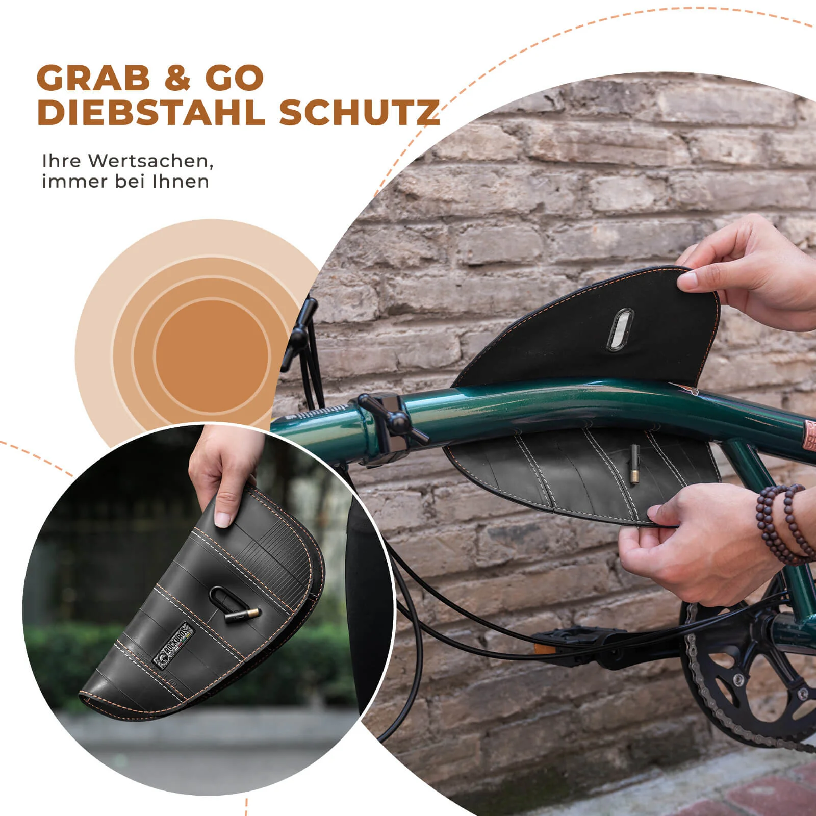 ROAD TO SKY Nachhaltige Fahrrad Oberrohrtasche aus da8a310b7040