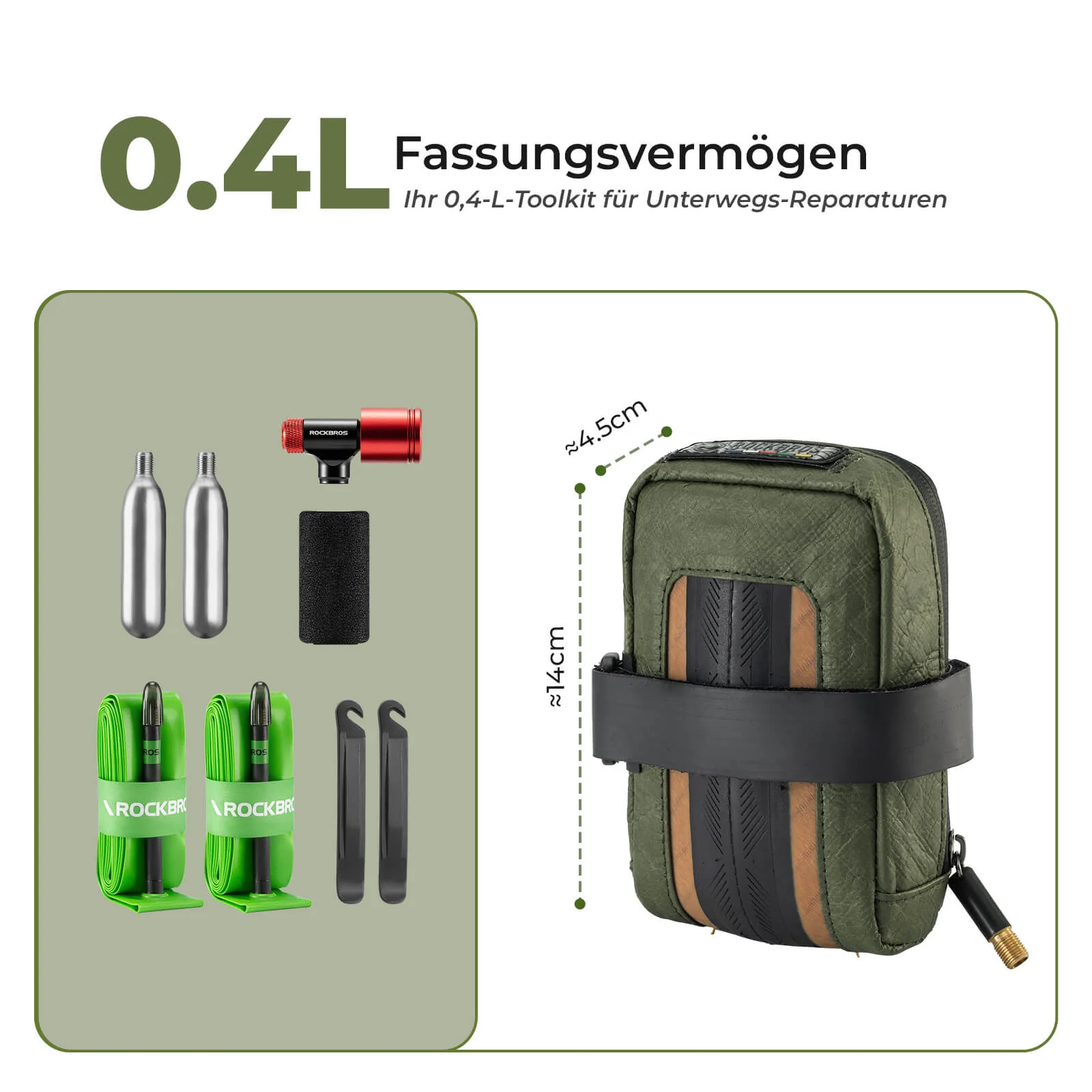 ROAD TO SKY Nachhaltige Fahrrad Satteltasche aus r cb402e8cc894