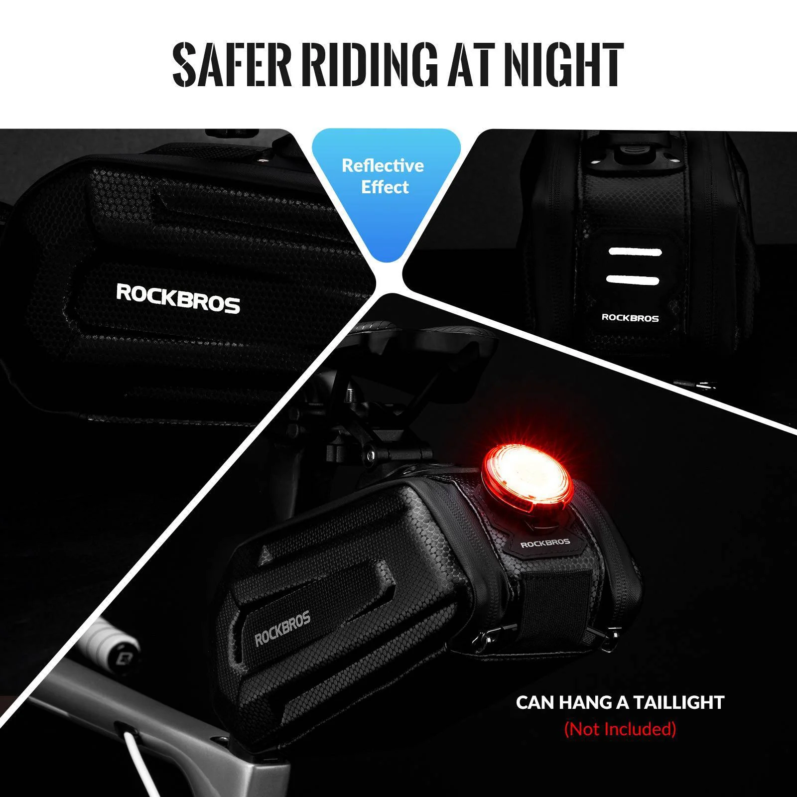 ROCKBROS 3D Hard Shell Bicycle Saddle Bag with Qui 7e40855799e8