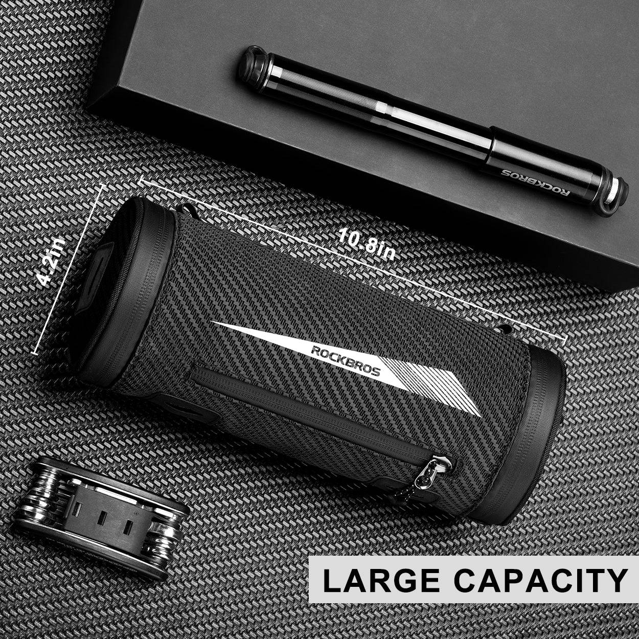 ROCKBROS 3 in 1 Practical Handlebar Bag Cylindrica 58a55ca36fd0