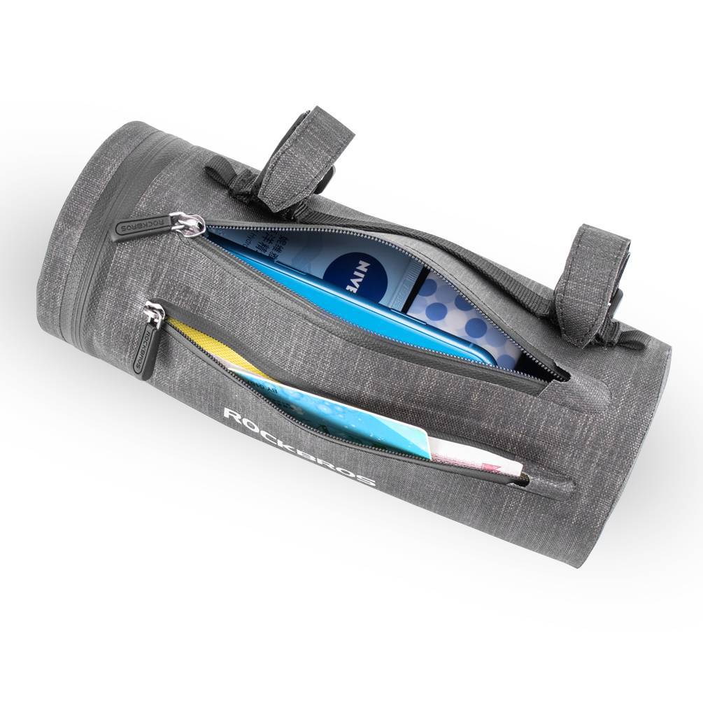 ROCKBROS 3 in 1 Waterproof Handlebar Bag Cylindric 0db37f4b56b7