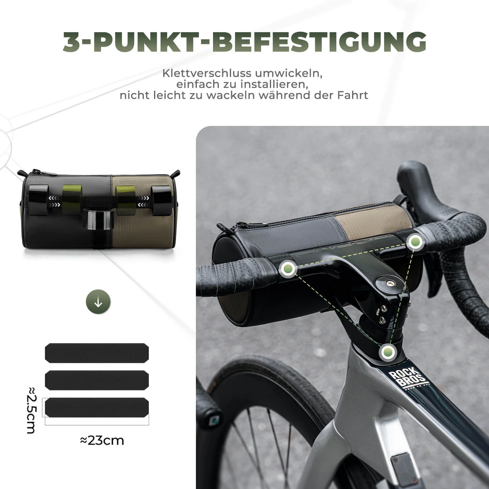 ROCKBROS Bicycle Bag Cylindrical Handlebar Bag 1 7 bf6cfd96810f