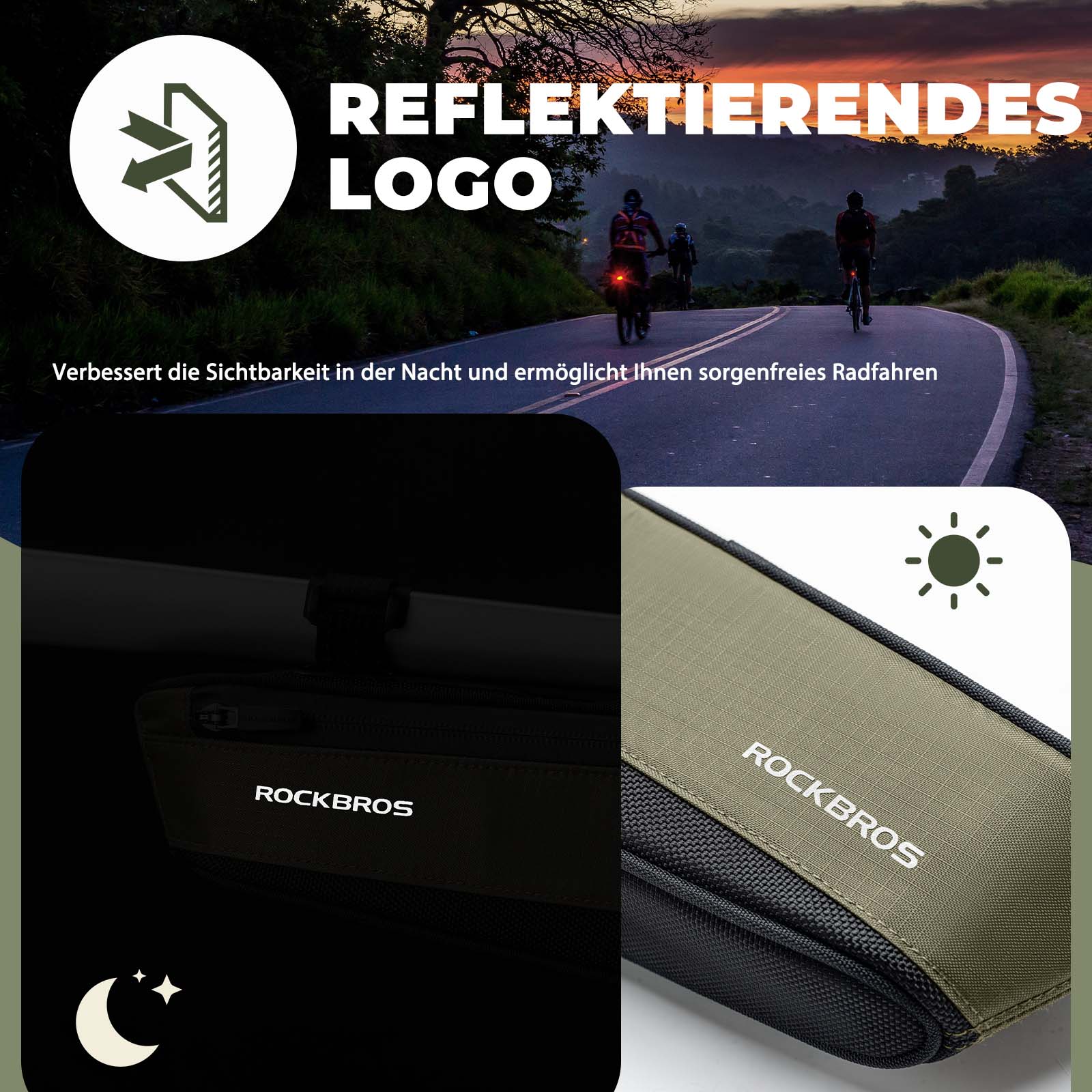 ROCKBROS Bicycle Bag Reflective Capacity of 1 4L F ca9ed7c9abb9