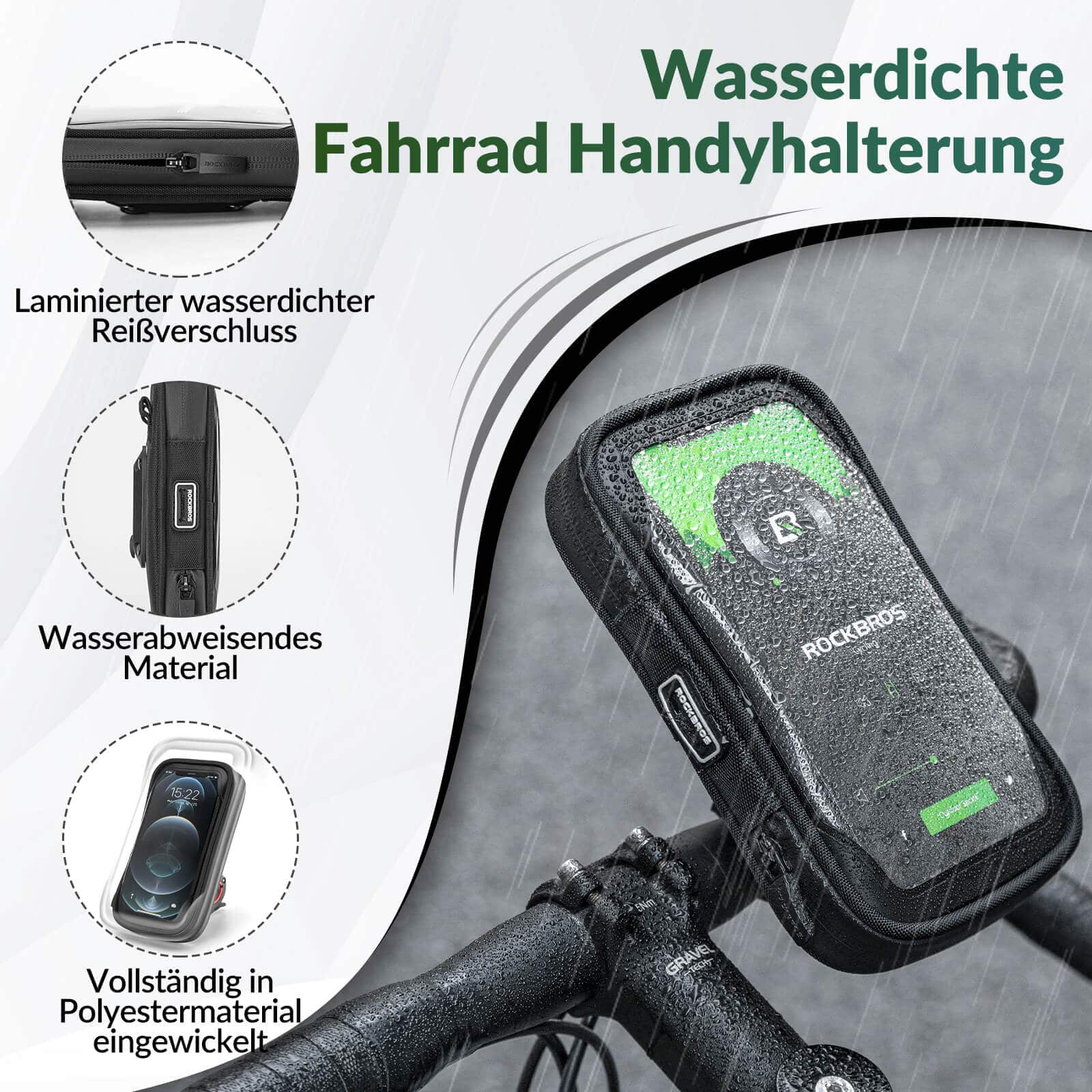 ROCKBROS Bicycle Bag Waterproof Mobile Phone Bag R 340fa1410ea9
