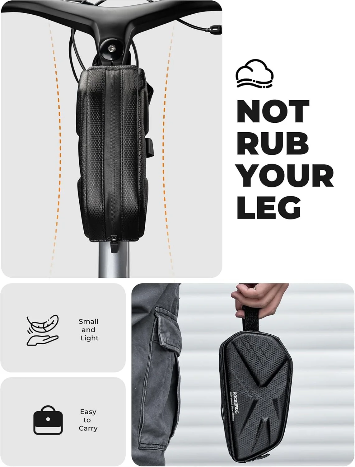 ROCKBROS Bicycle Frame Bag Top Tube Bag 1 4L 4a4013638a28