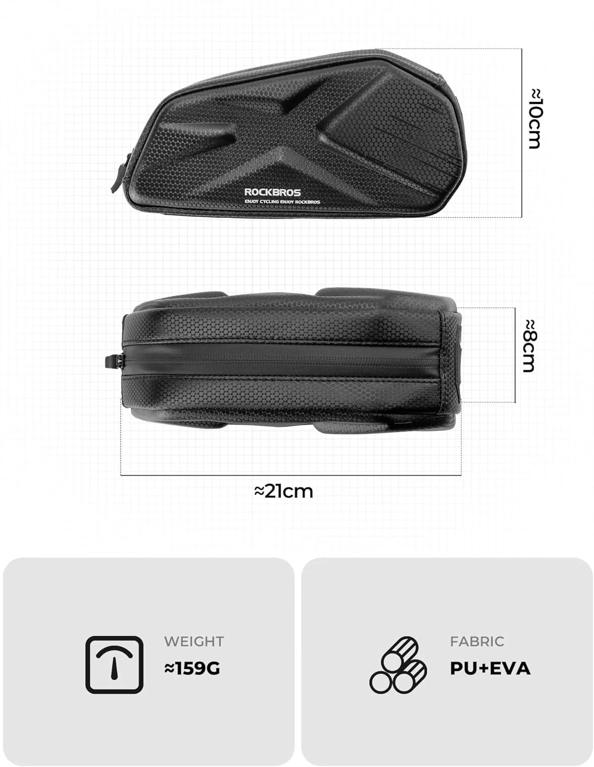 ROCKBROS Bicycle Frame Bag Top Tube Bag 1 4L 59e5c05183ad