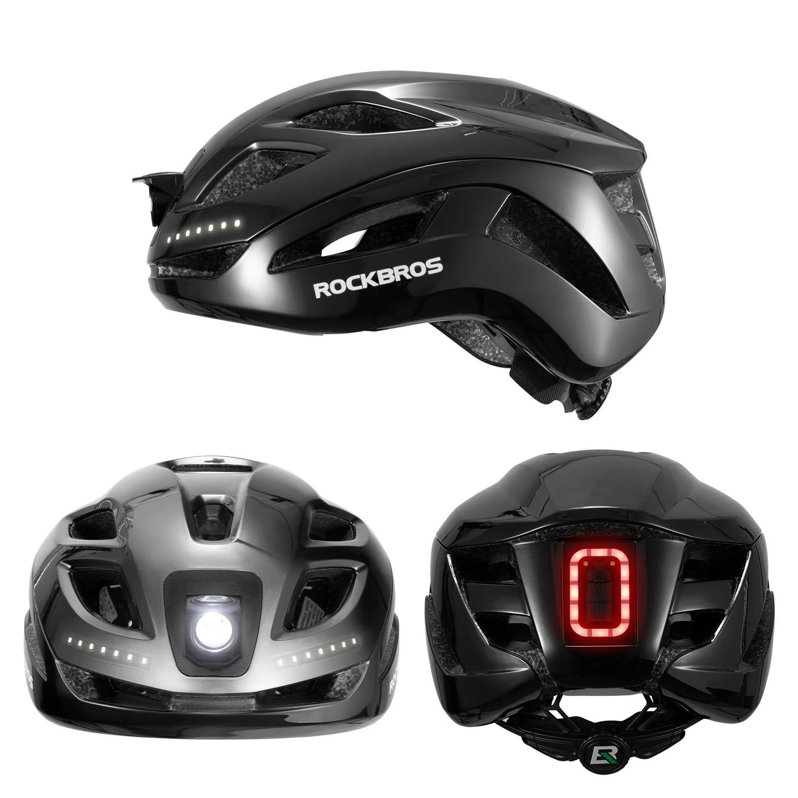 ROCKBROS Bicycle Helmet with Light  with USB 1800  7a7bb4e012ec