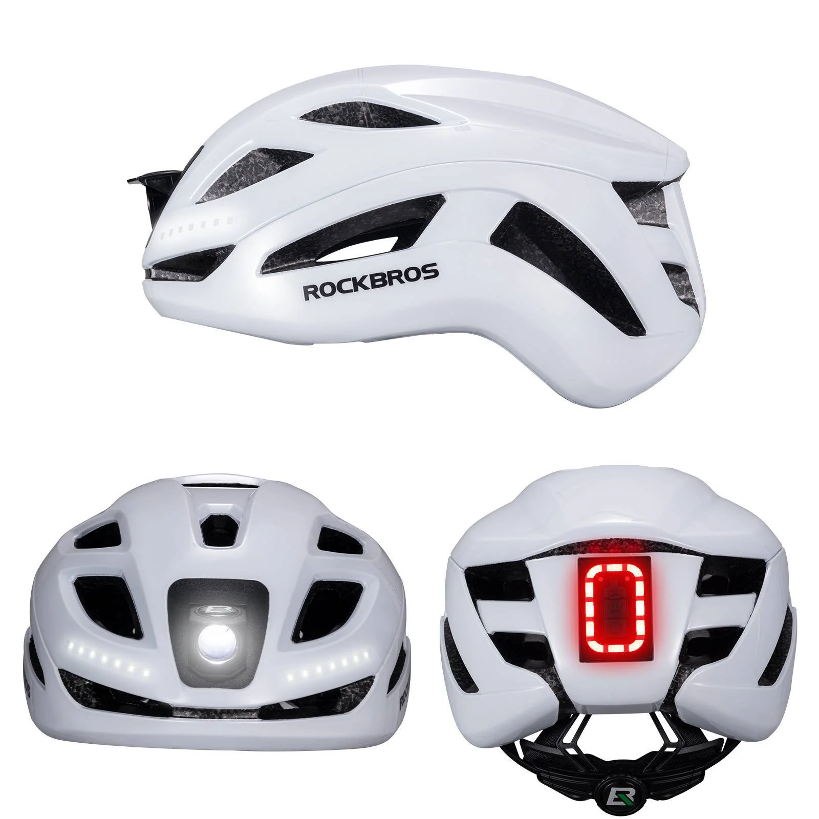 ROCKBROS Bicycle Helmet with Light  with USB 1800  905565c52fef