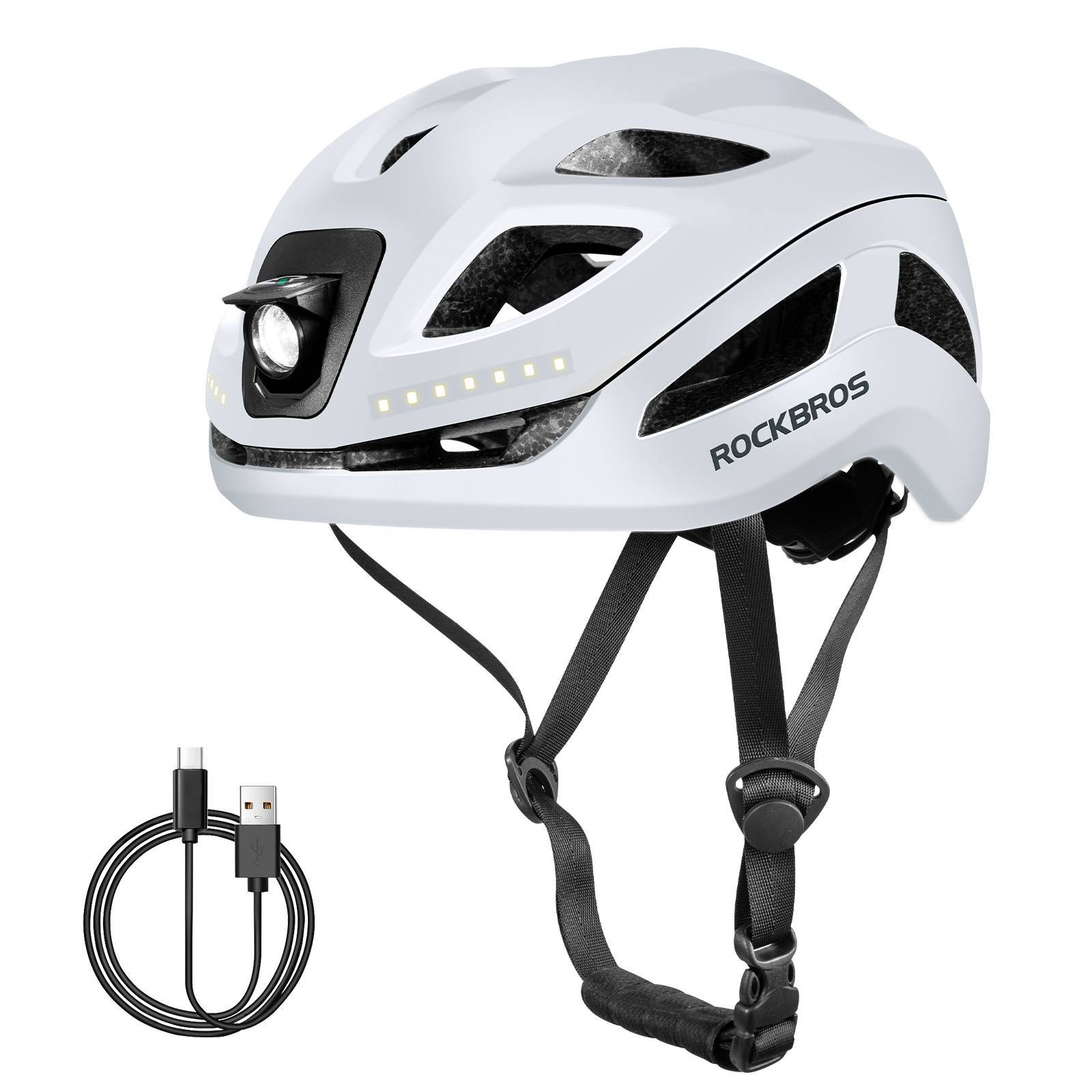 ROCKBROS Bicycle Helmet with Light  with USB 1800  a514c2e8c0fe