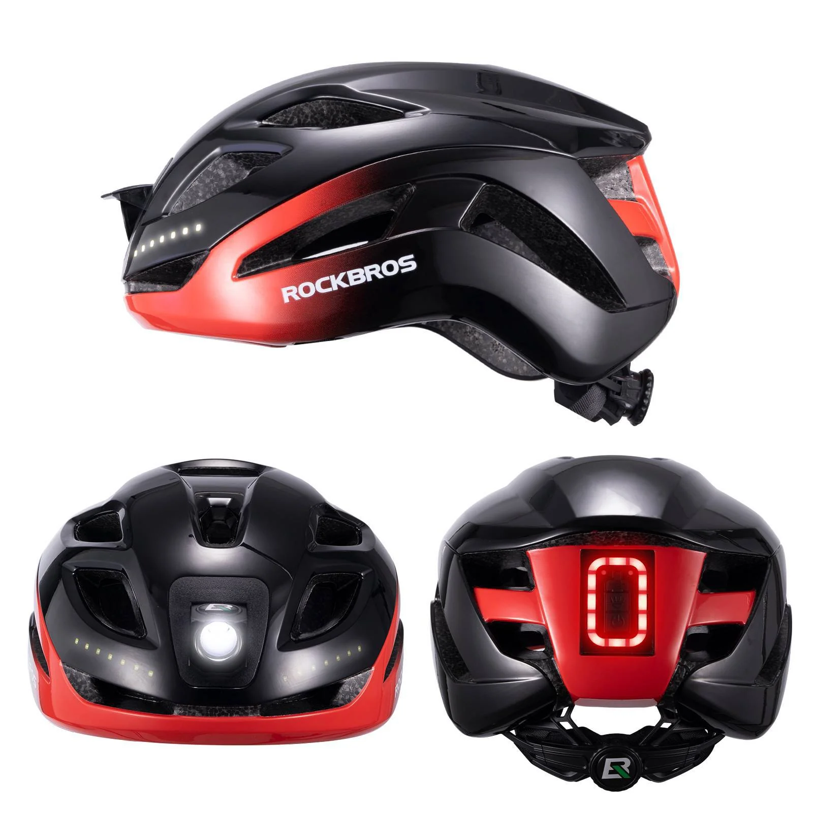 ROCKBROS Bicycle Helmet with Light  with USB 1800  a6f75dcf910e