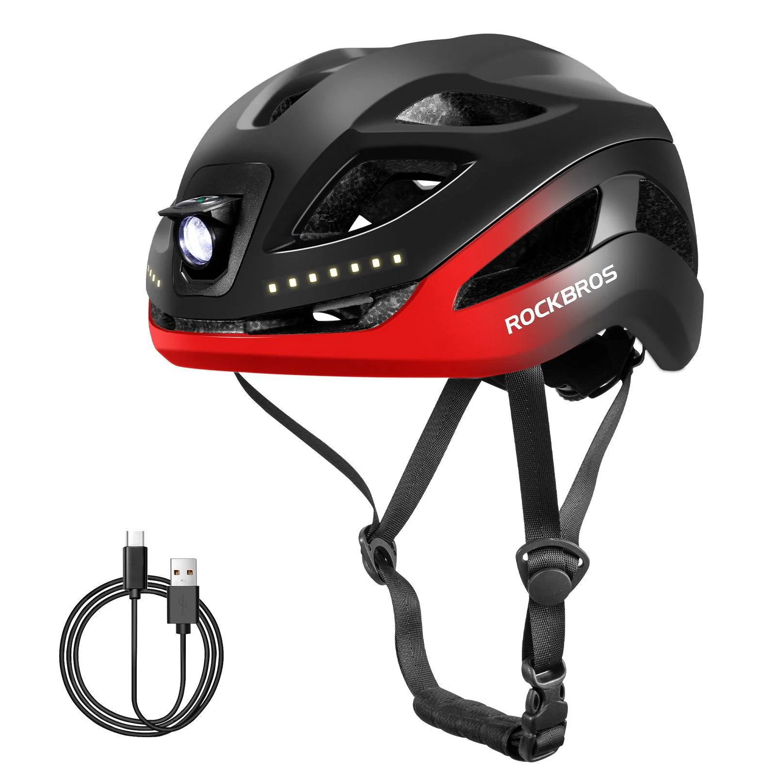 ROCKBROS Bicycle Helmet with Light  with USB 1800  b63abf8e9441