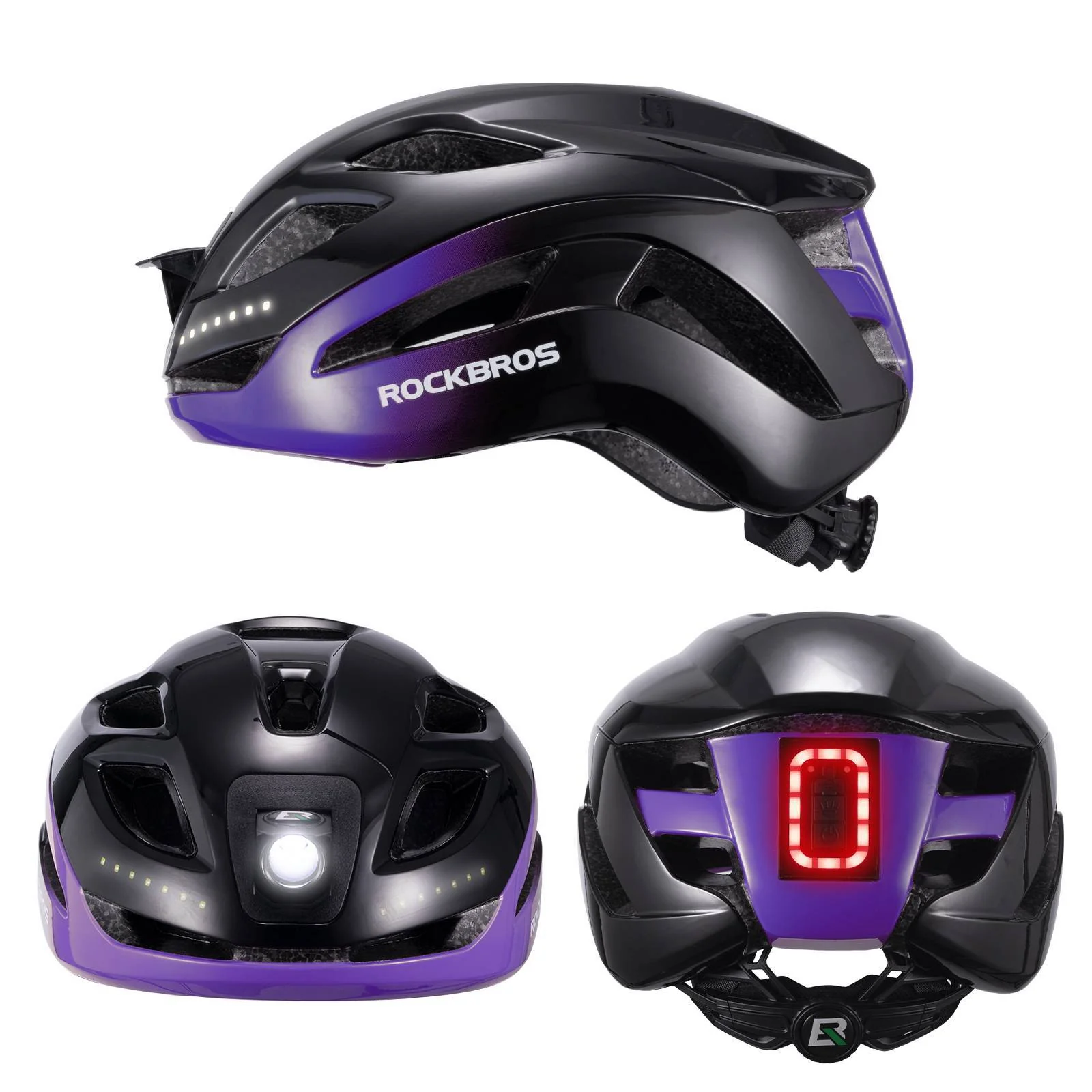 ROCKBROS Bicycle Helmet with Light  with USB 1800  f4df7d0e79b0
