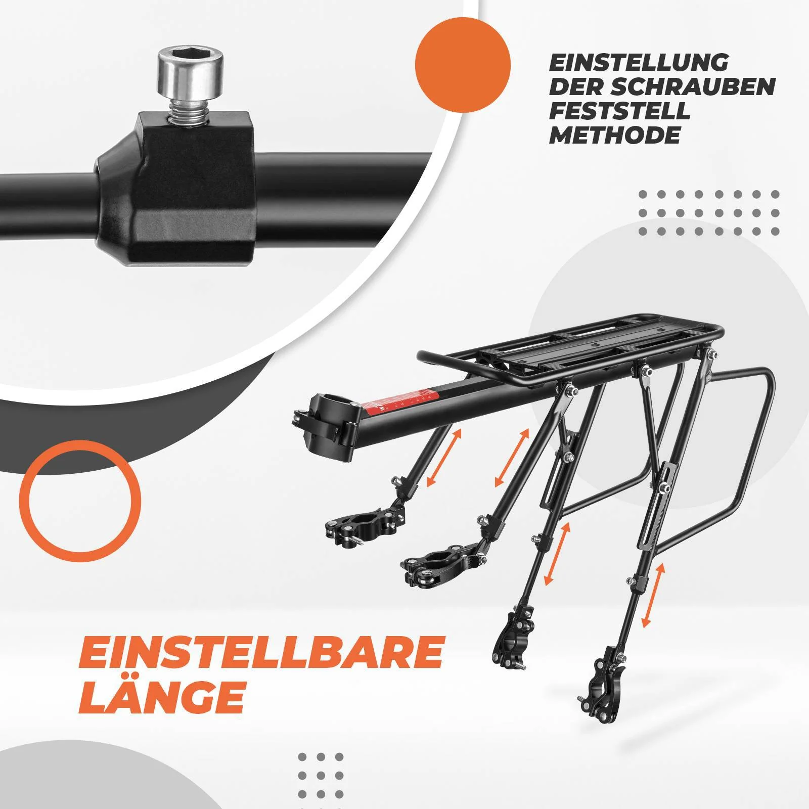 ROCKBROS Bicycle Luggage Rack Adjustable with Quic 0a134e595a76