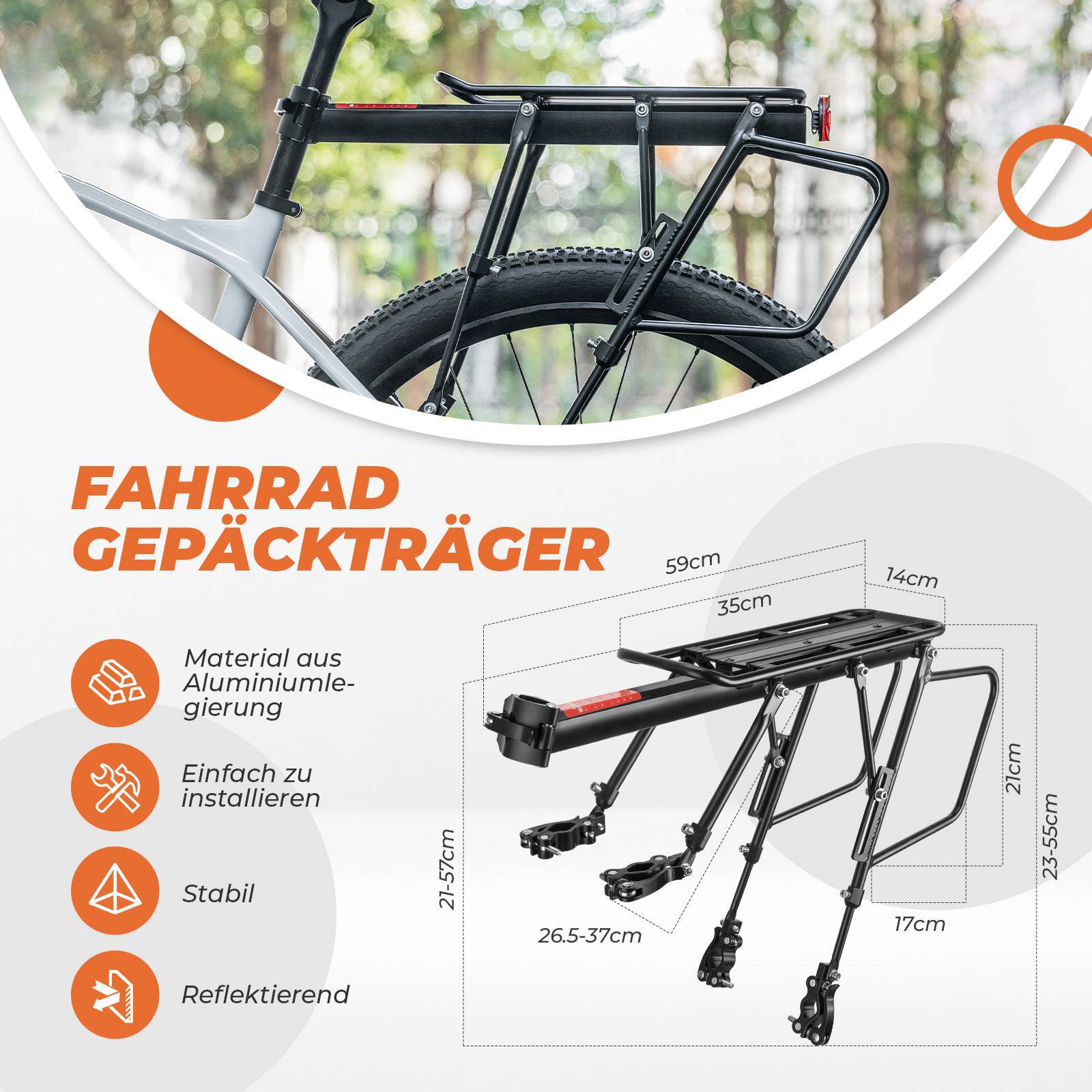 ROCKBROS Bicycle Luggage Rack Adjustable with Quic 0df4d906bd87
