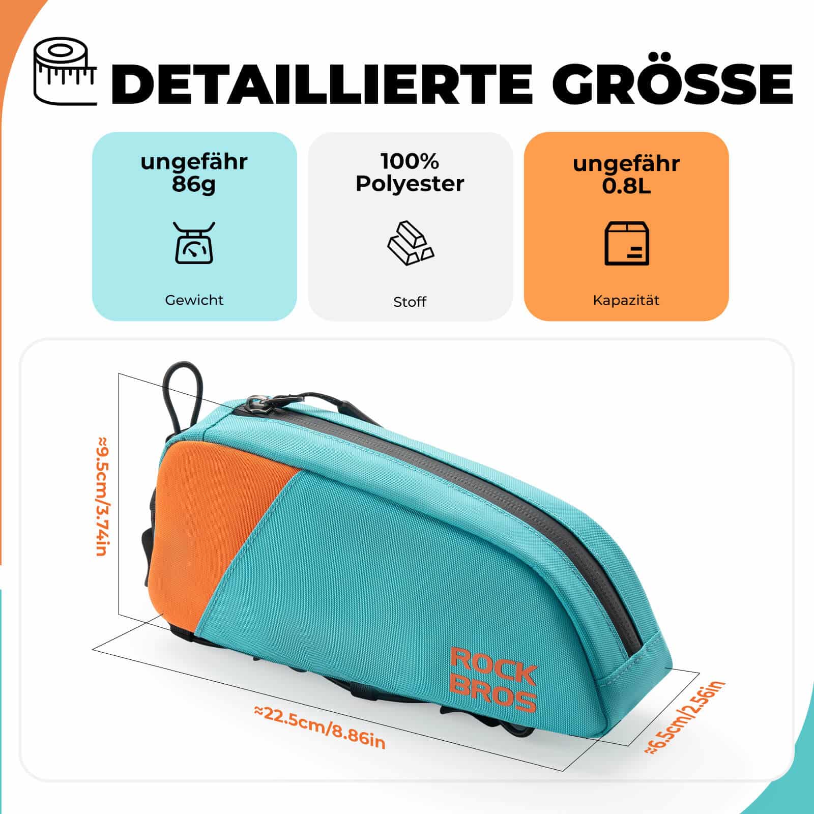 ROCKBROS Bicycle Top Tube Bag Quick Release Buckle 5ff67bb7742a