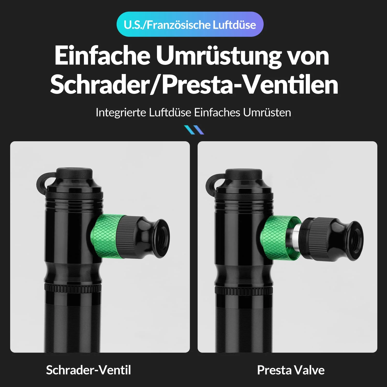 ROCKBROS CO2 Fahrradpumpe 110 PSI Aluminium Minipu f757ea92d9d1