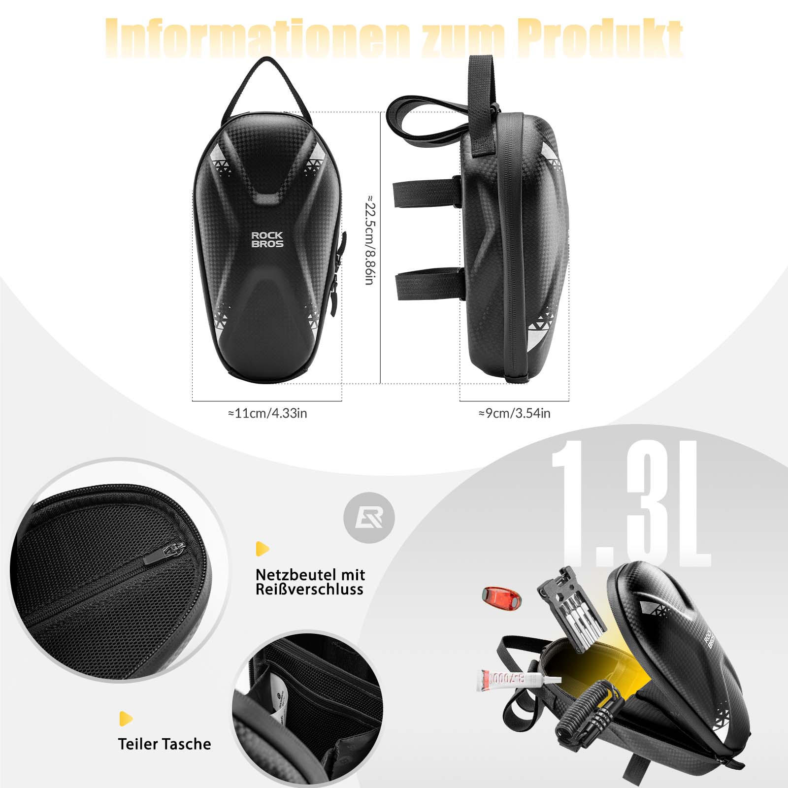 ROCKBROS E Scooter Handlebar Bag Waterproof Front  488975e3bf54