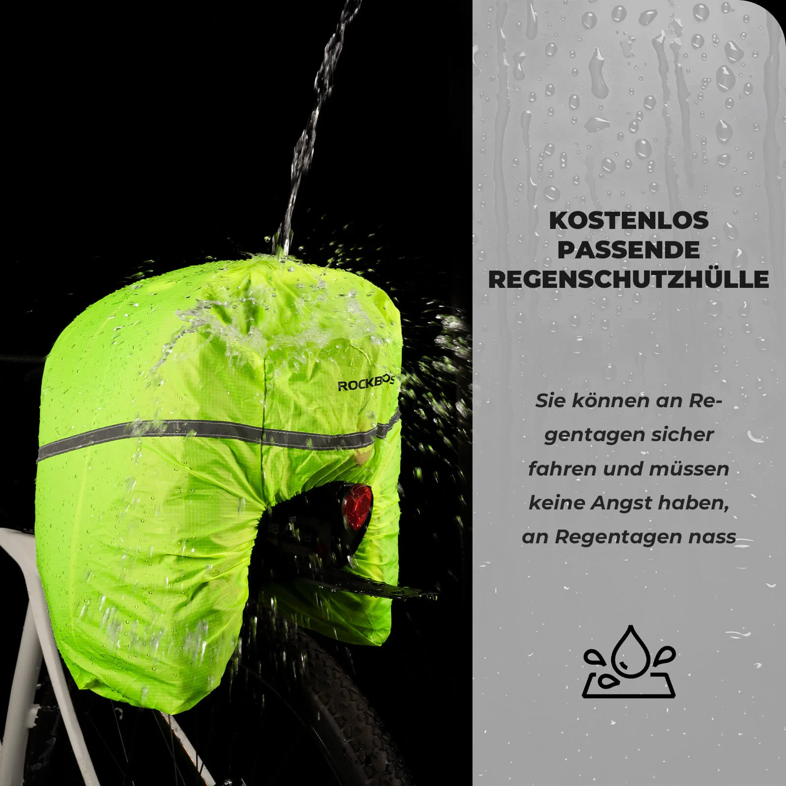 ROCKBROS Fahrrad Gepäckträgertasche 17 35L mit Reg f6af572c2405