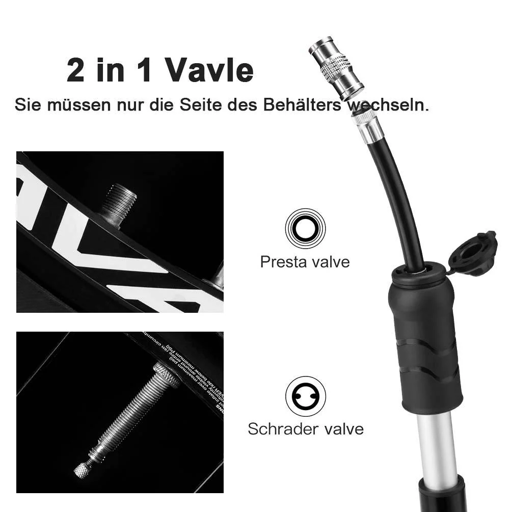 ROCKBROS Fahrrad Minipumpe 100 PSI Luftpumpe Prest 4e5c6f235208