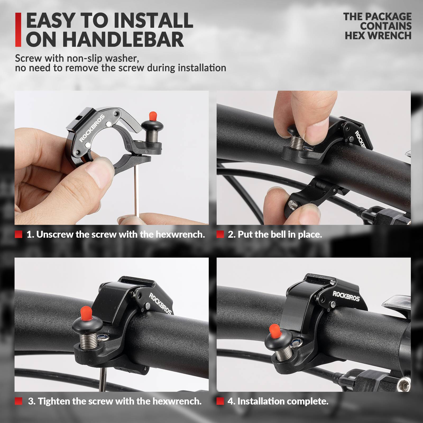 ROCKBROS Fahrradklingel Glocke 100dB Laut Innovati 178aab3e45f2