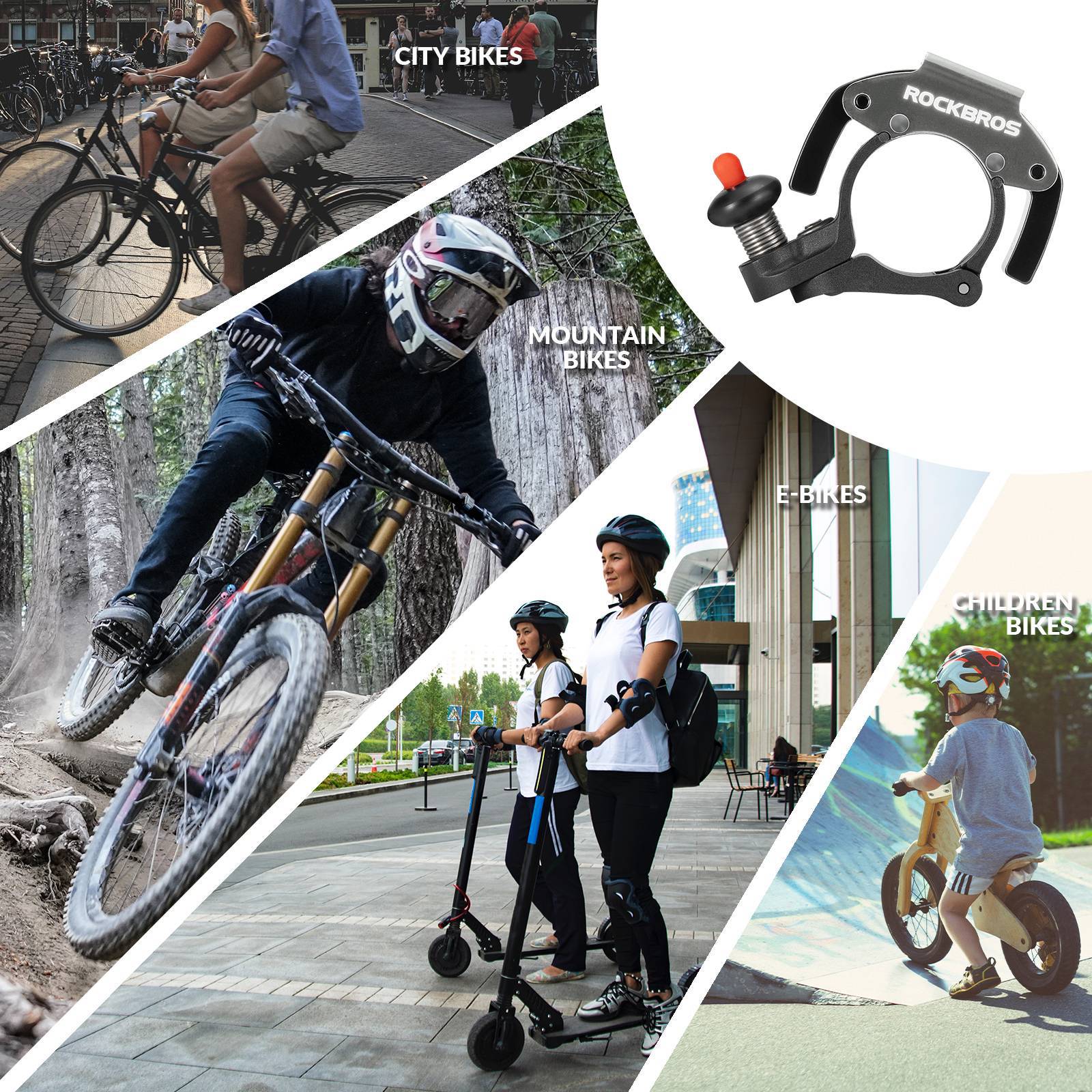 ROCKBROS Fahrradklingel Glocke 100dB Laut Innovati 7ed20e5acabd