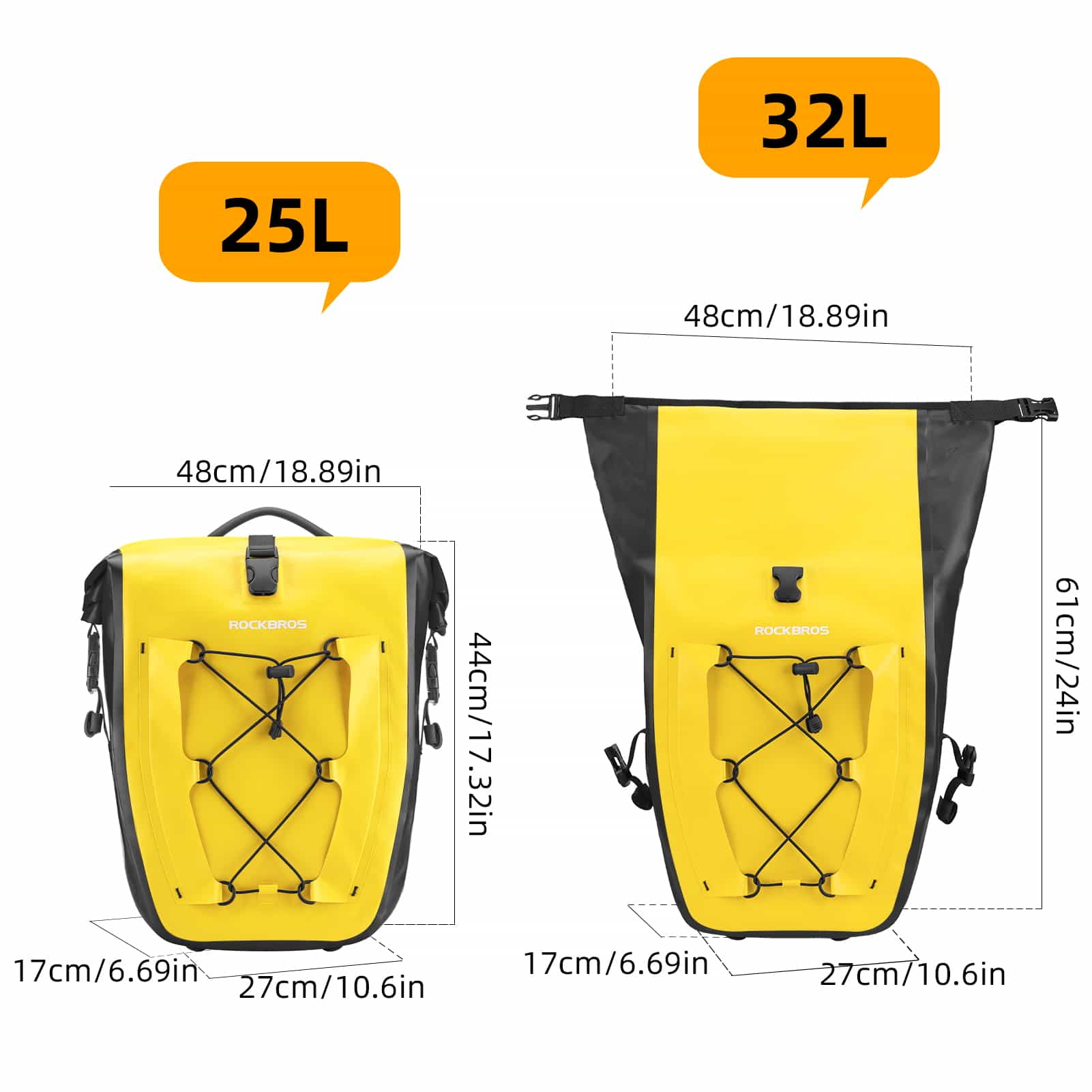 ROCKBROS Gepäckträgertasche 25L 32L 100   wasserdi 44a8a59cce66