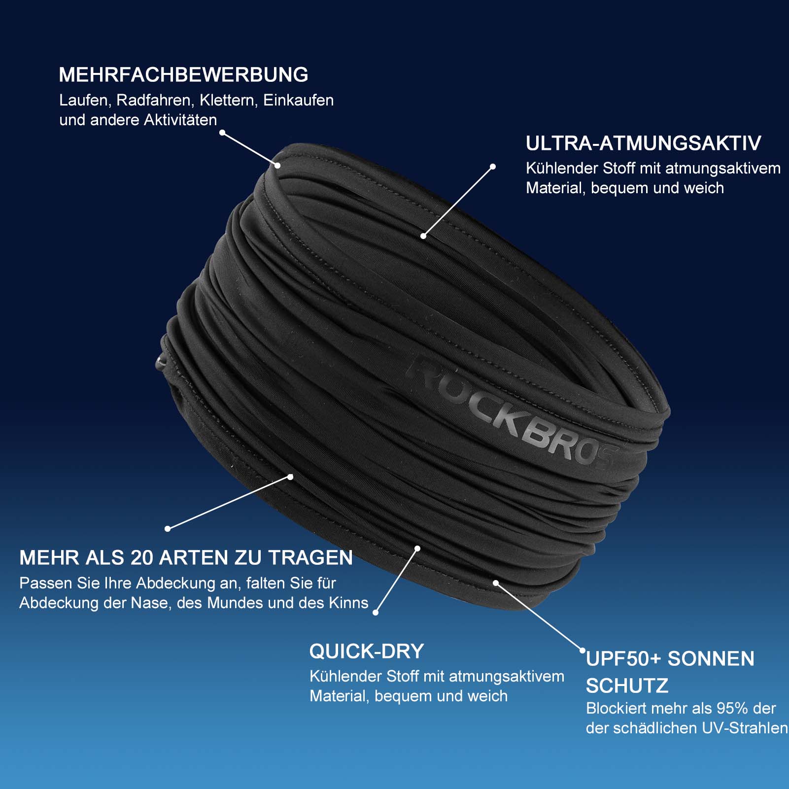 ROCKBROS Halstuch Balaclavas Sonnenschutz Gesichts 974b328507a2