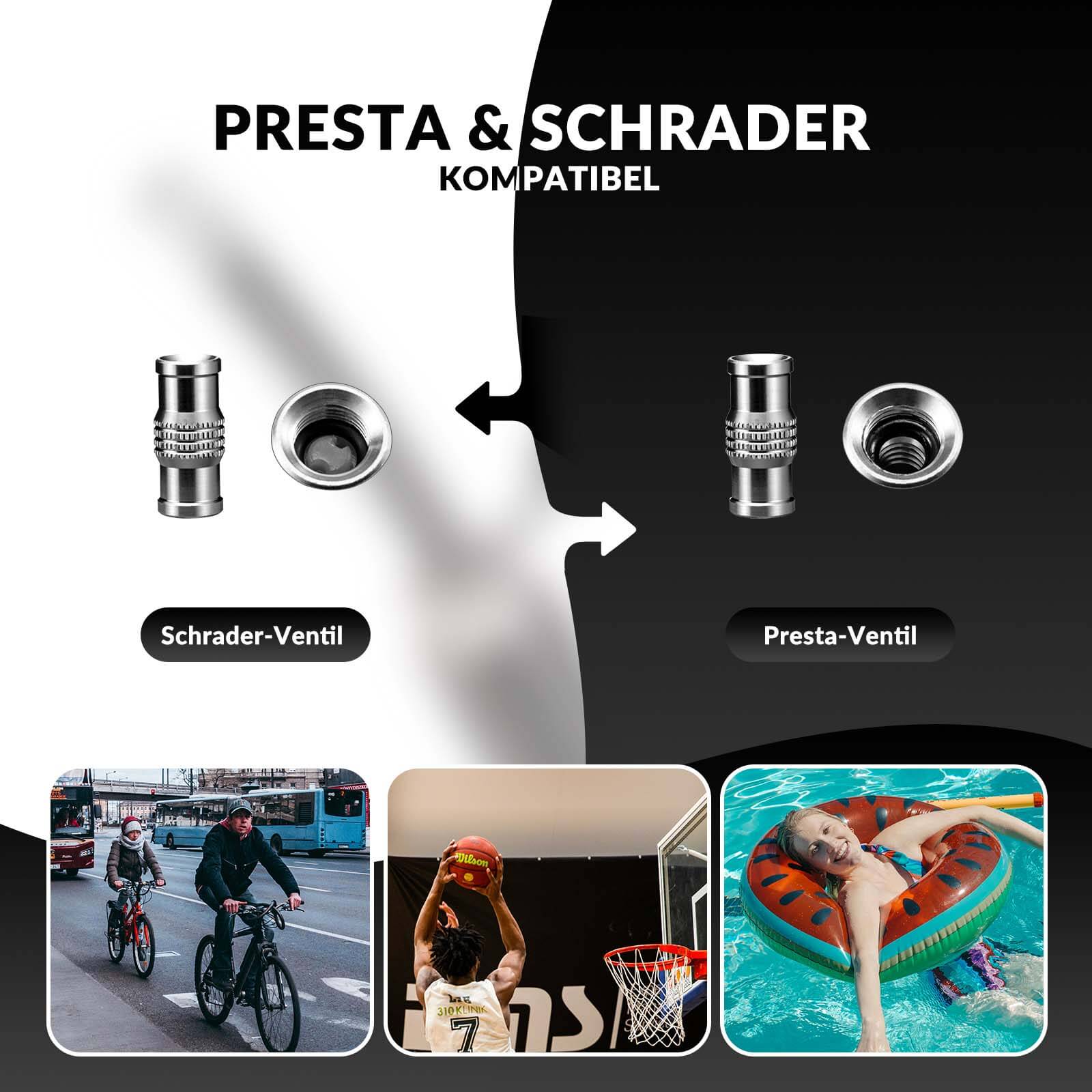 ROCKBROS Luftpumpe Handpumpe Schrader   Presta Ven 08fdd097478f