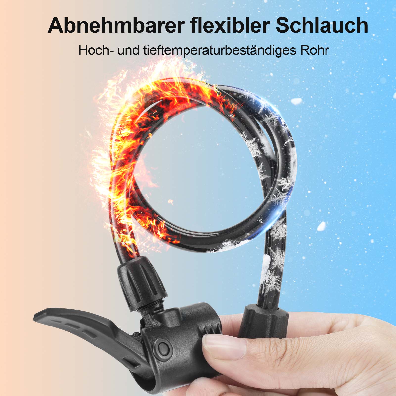 ROCKBROS Mini Tragbare Luftpumpe Fußpumpen für all d5dc0d950fae