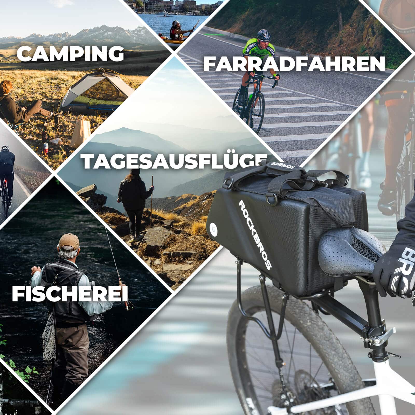 ROCKBROS Reflective Pannier Bag 11 6L with Shoulde 5c10be9e7eec