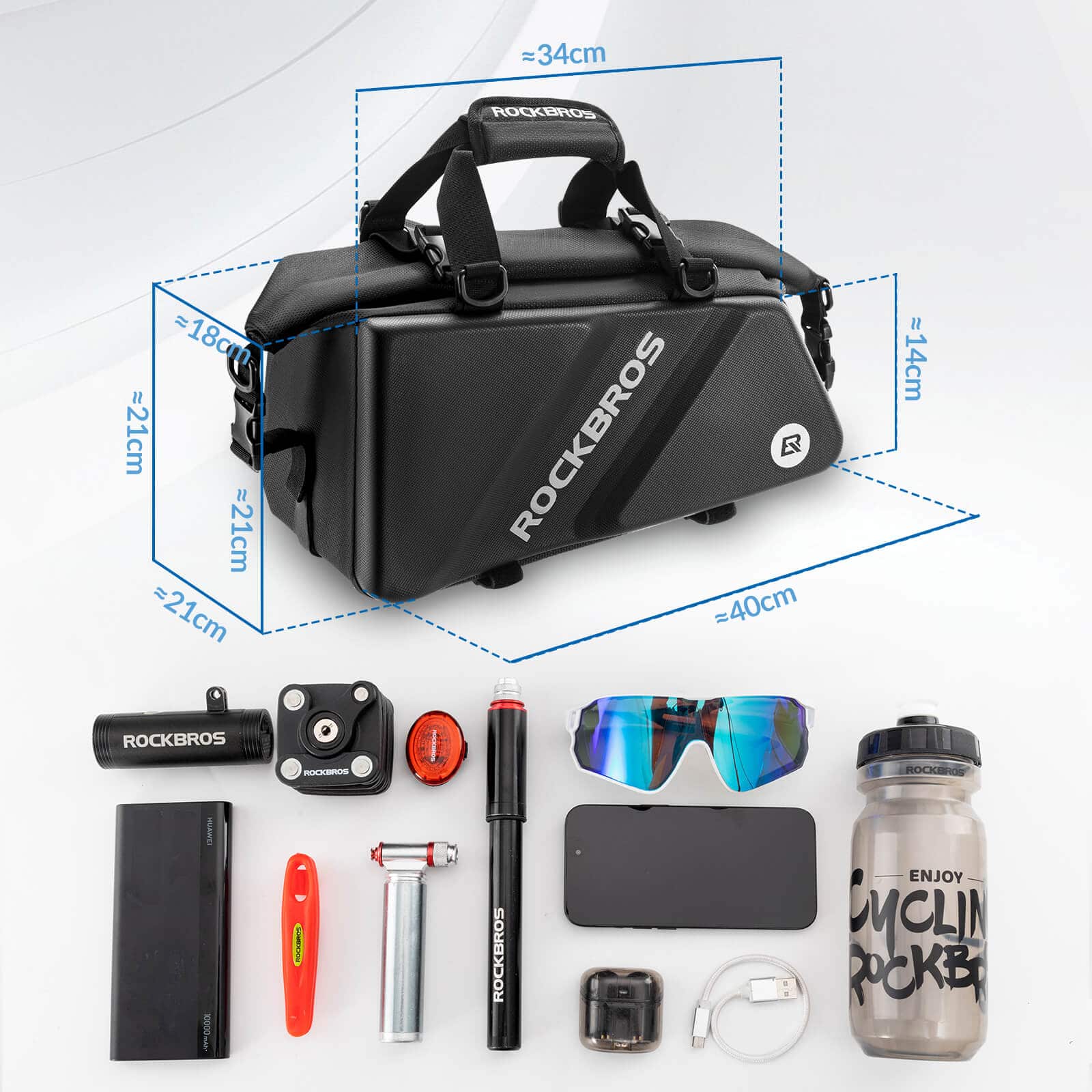 ROCKBROS Reflective Pannier Bag 11 6L with Shoulde d1d9776739f5