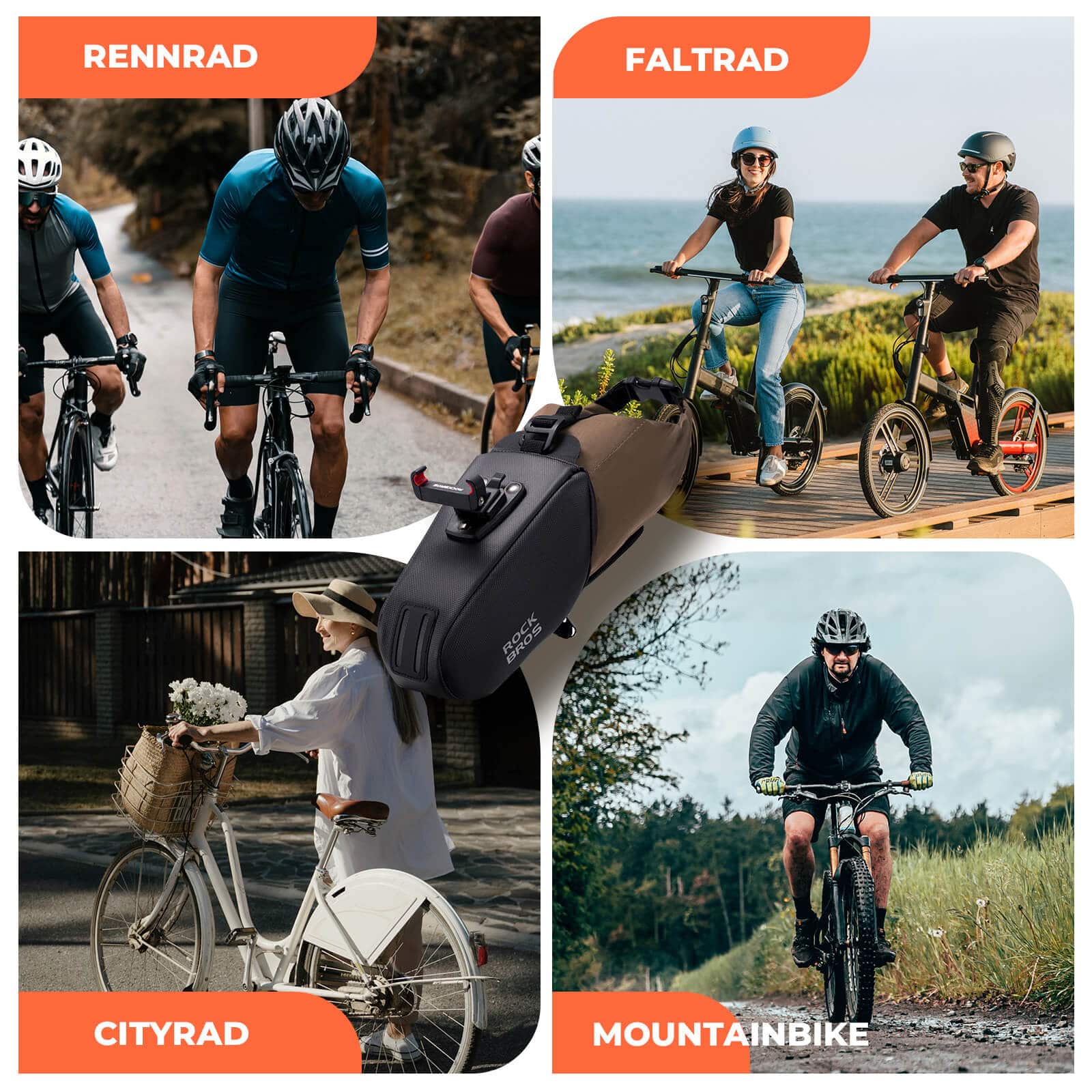 ROCKBROS Saddle Bag Waterproof Bicycle Bag Expanda 8f42d1d0c794