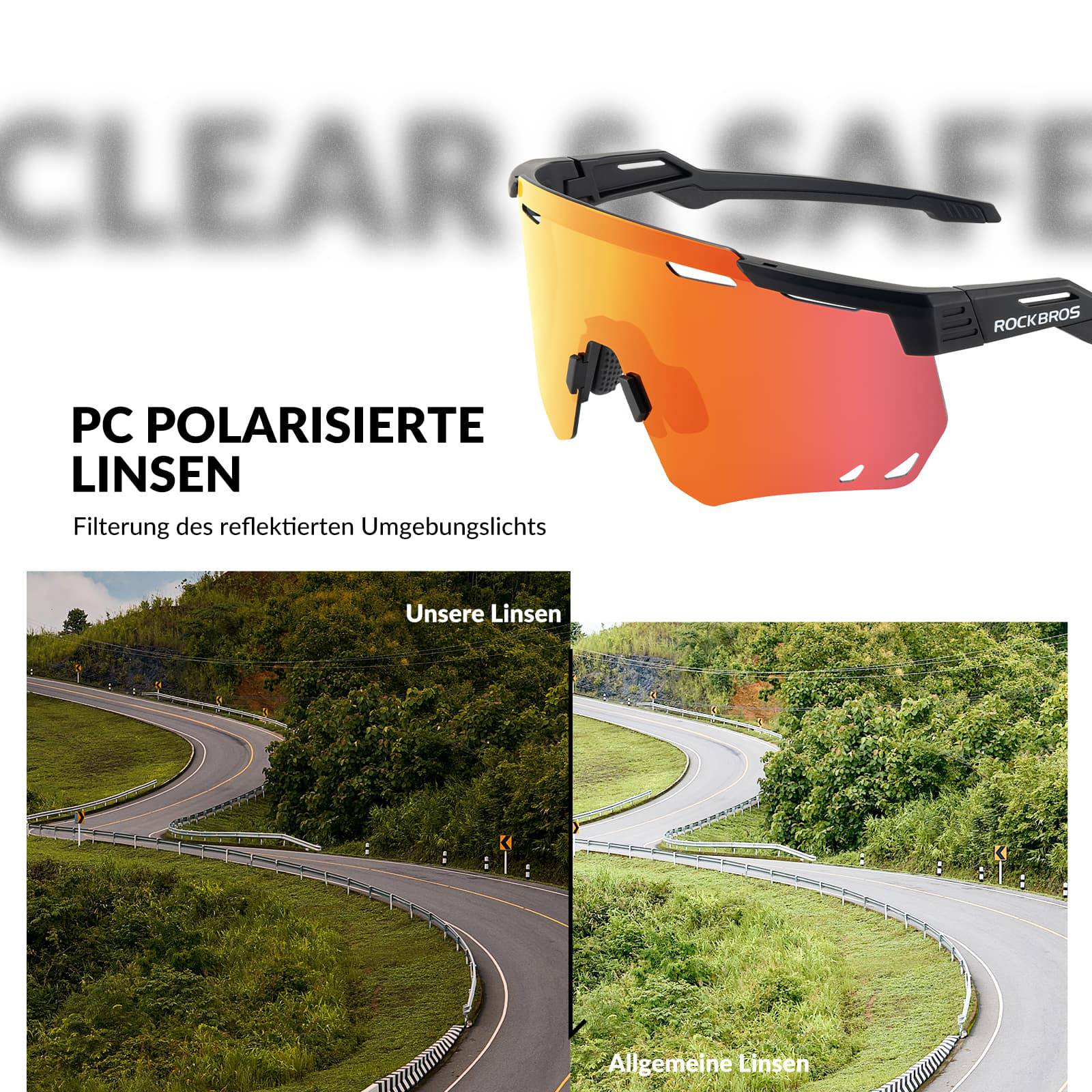 ROCKBROS Ultraleicht Fahrradbrille Selbsttönende S 1dbb73aac96a