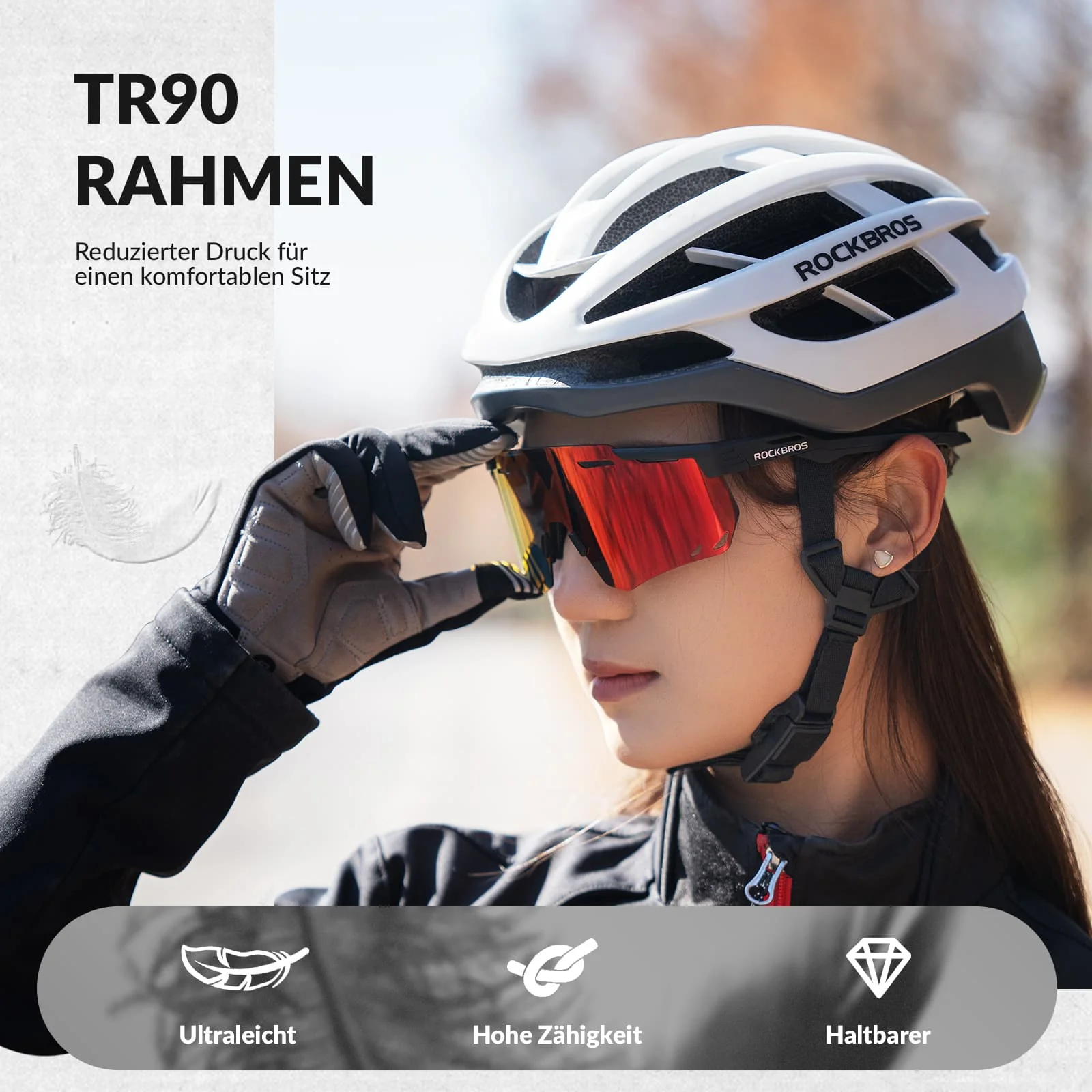 ROCKBROS Ultraleicht Fahrradbrille Selbsttönende S 4bf6faf80d87