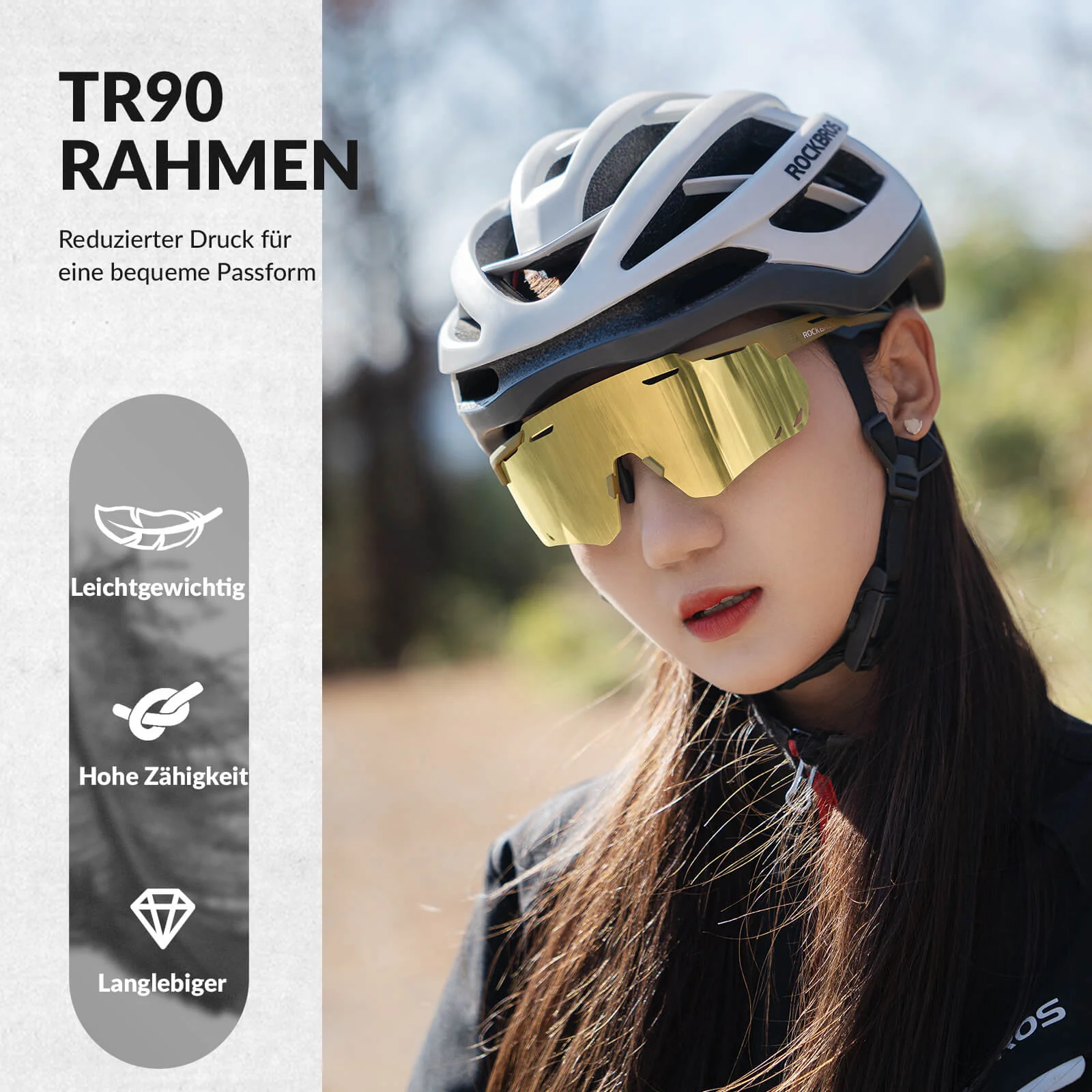 ROCKBROS Ultraleicht Fahrradbrille Selbsttönende S 63ab6fa6d42d