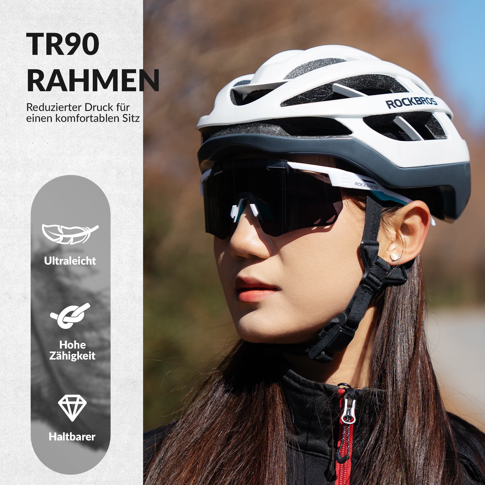 ROCKBROS Ultraleicht Fahrradbrille Selbsttönende S 794415768582