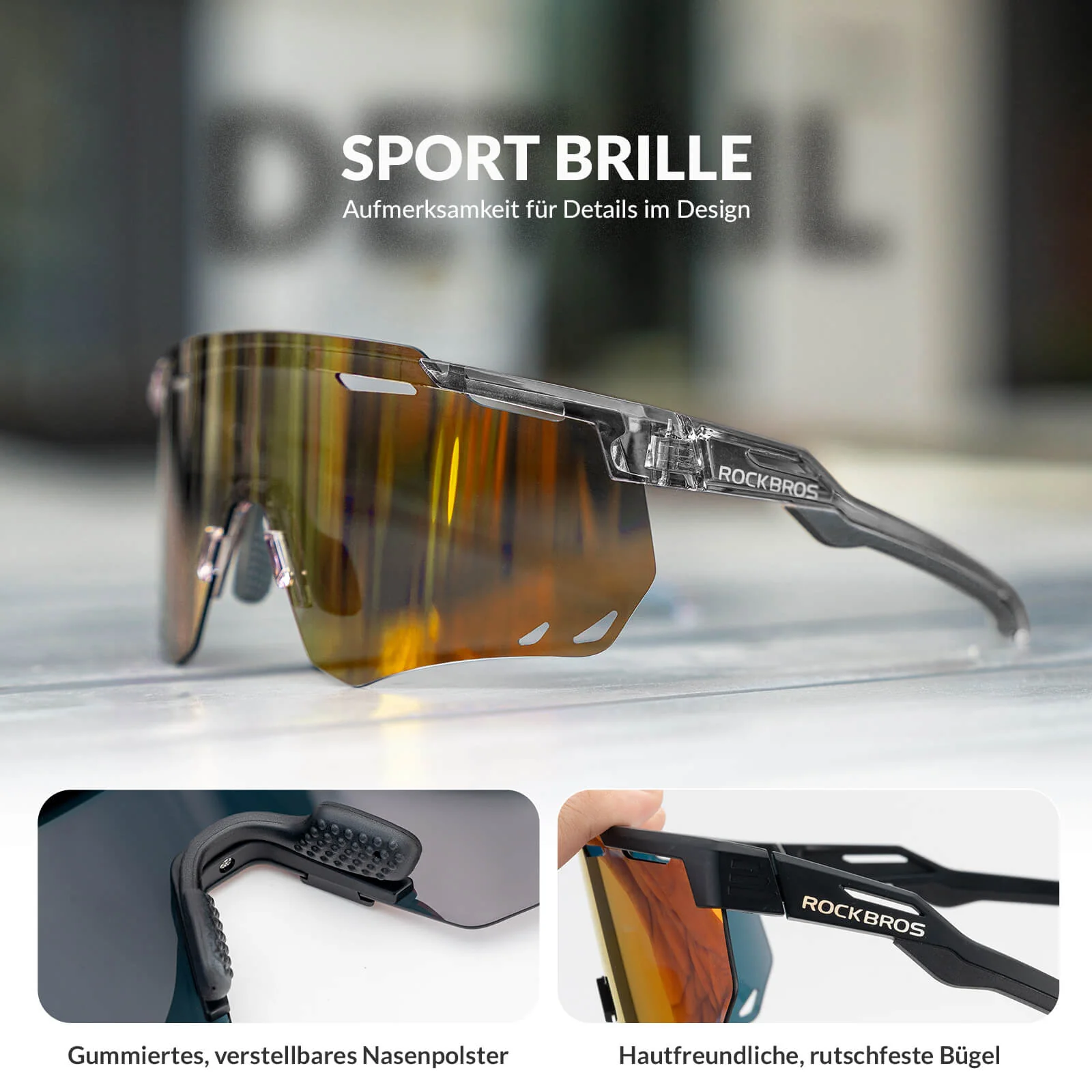 ROCKBROS Ultraleicht Fahrradbrille Selbsttönende S ad8400f84824