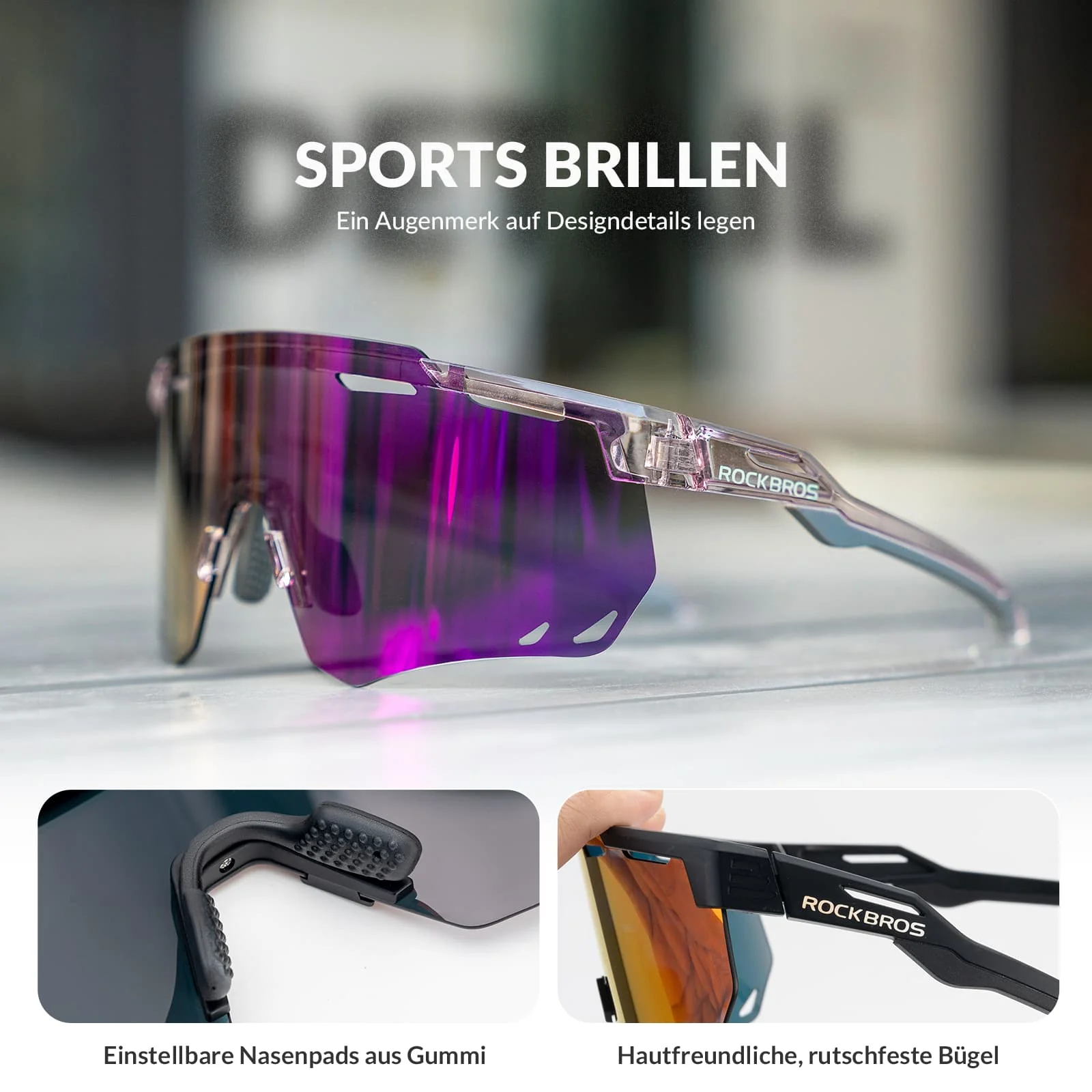 ROCKBROS Ultraleicht Fahrradbrille Selbsttönende S d90be93f1066