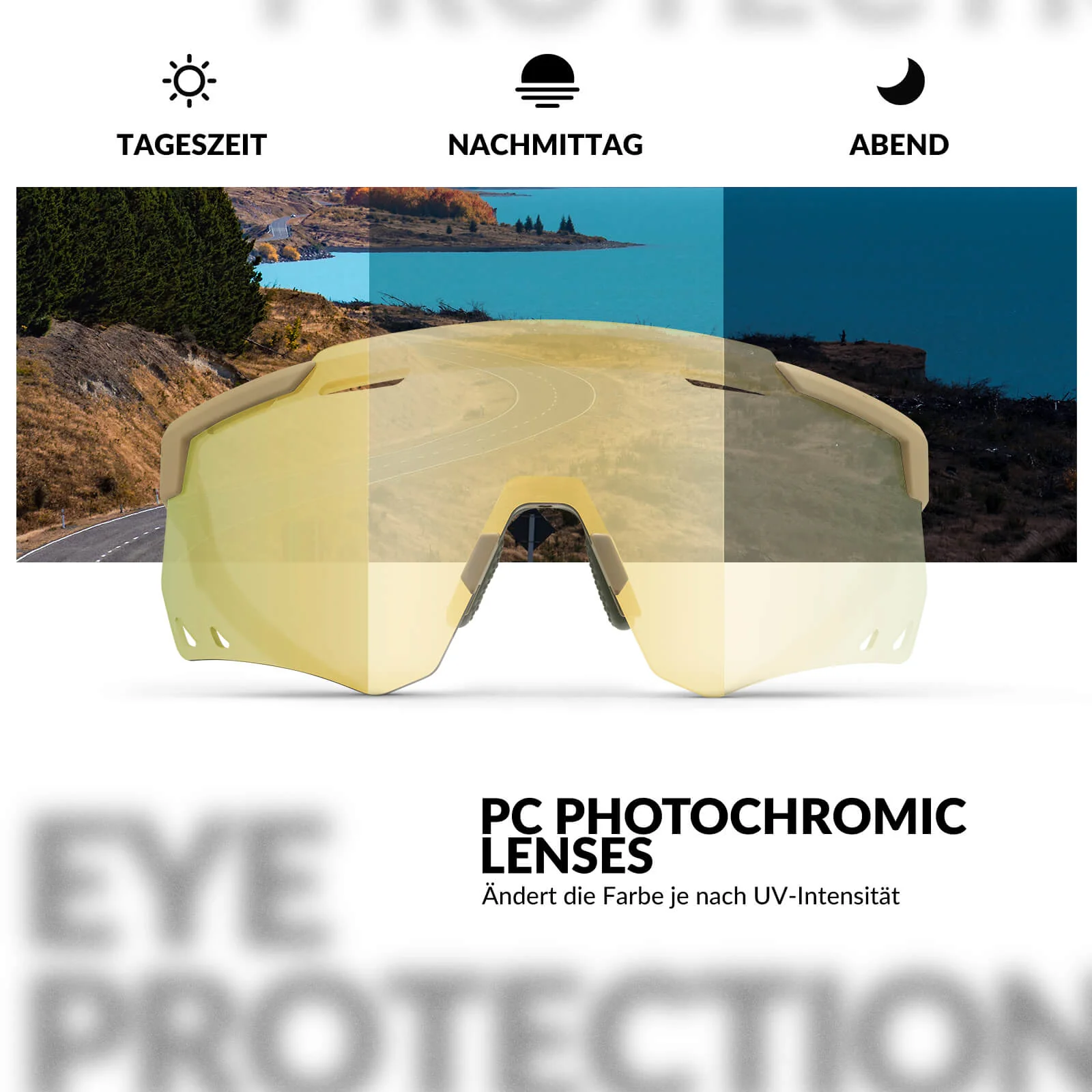 ROCKBROS Ultraleicht Fahrradbrille Selbsttönende S e01c71d11b40