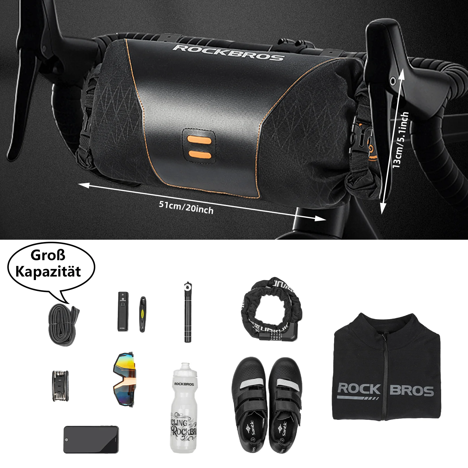 ROCKBROS Waterproof Bicycle Handlebar Bag 2L with  98b2d5cf4eea