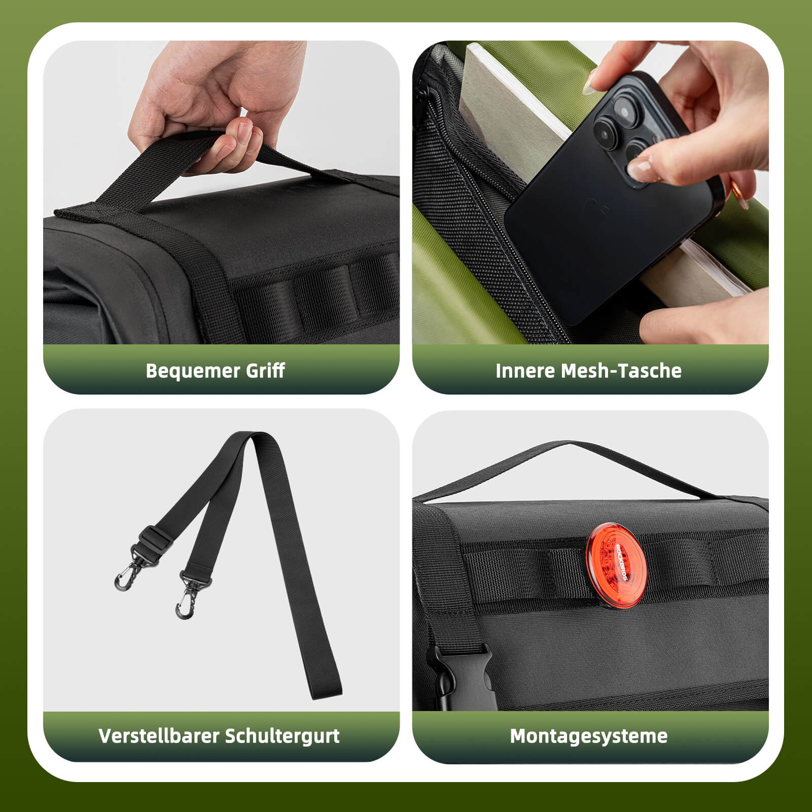 ROCKBROS Waterproof Bicycle Rear Rack Bag with Sho 05f57363e12f