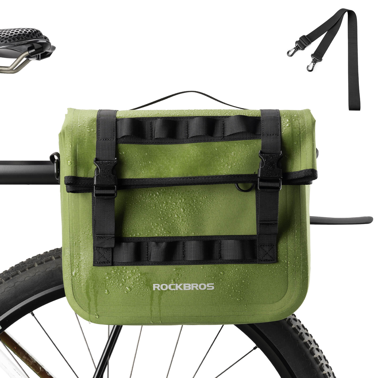 ROCKBROS Waterproof Bicycle Rear Rack Bag with Sho 273928ae69f5