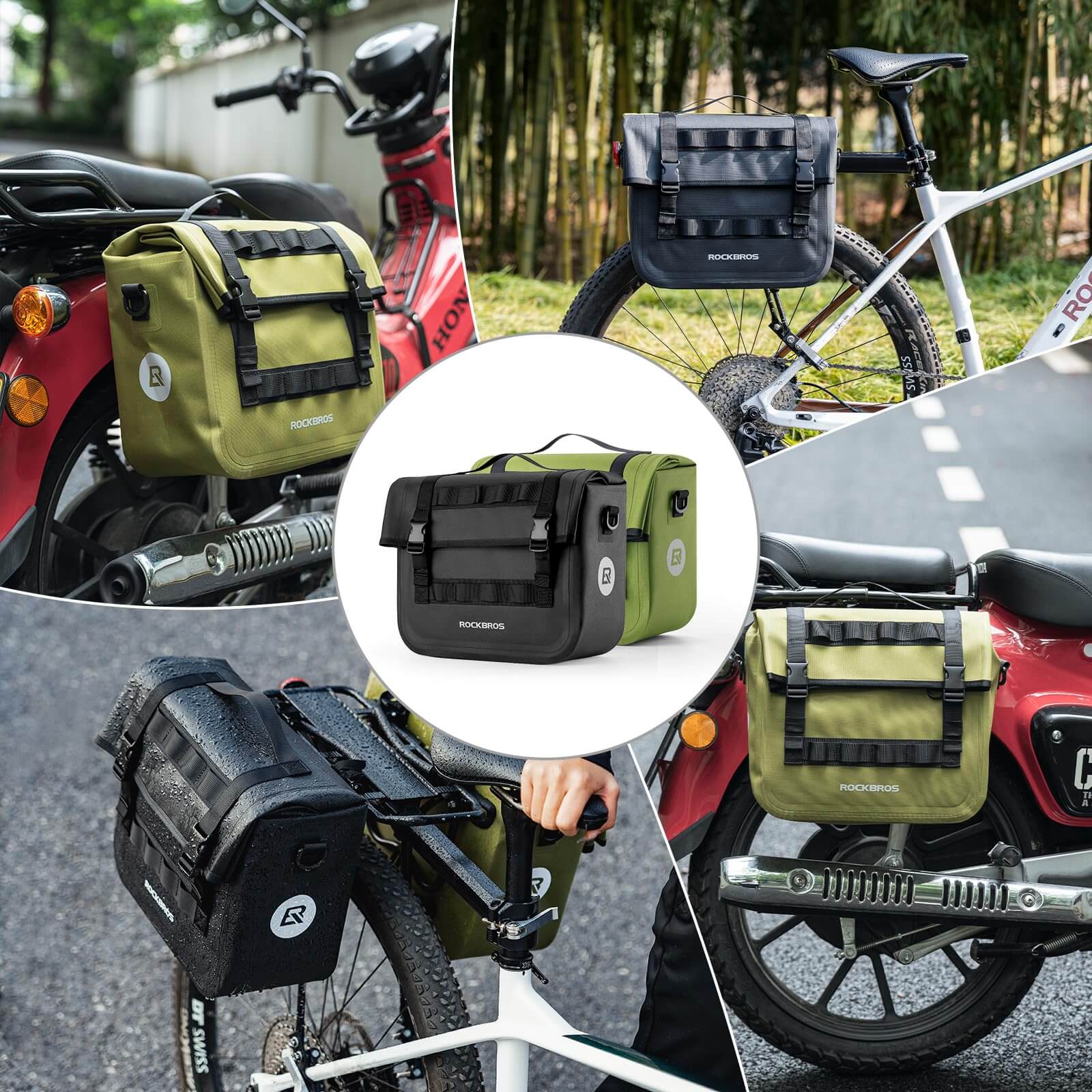 ROCKBROS Waterproof Bicycle Rear Rack Bag with Sho 59713ba81570