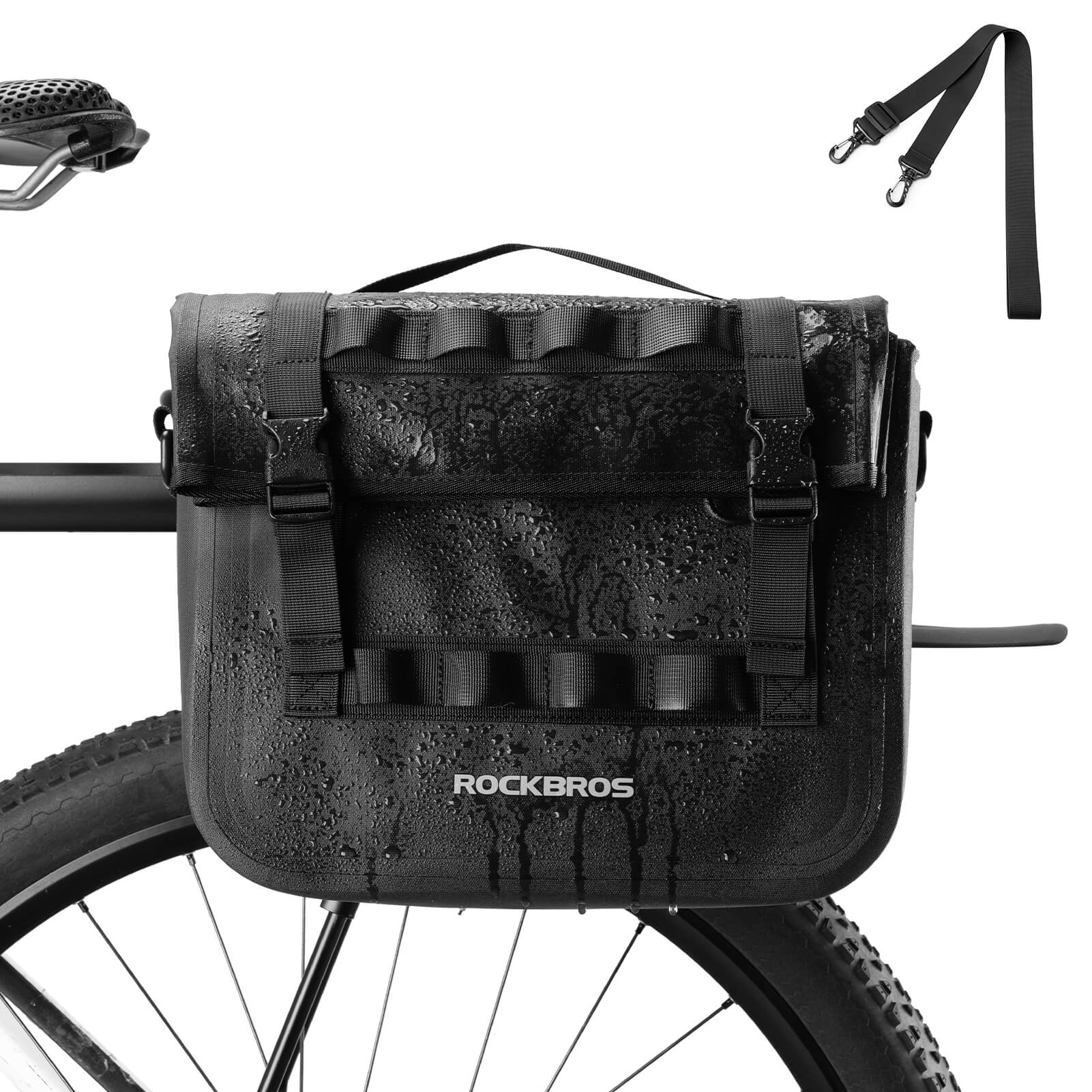 ROCKBROS Waterproof Bicycle Rear Rack Bag with Sho ecd27008c199
